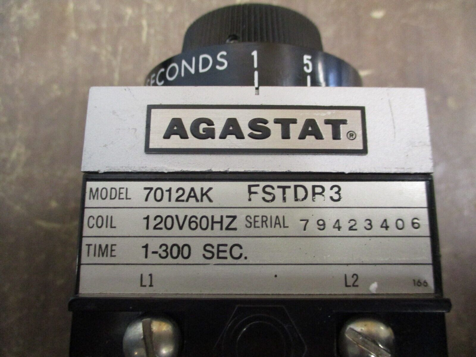 Agastat Timer 7012AK FSTDB3 120V Coil Range: 1-300 Sec Used