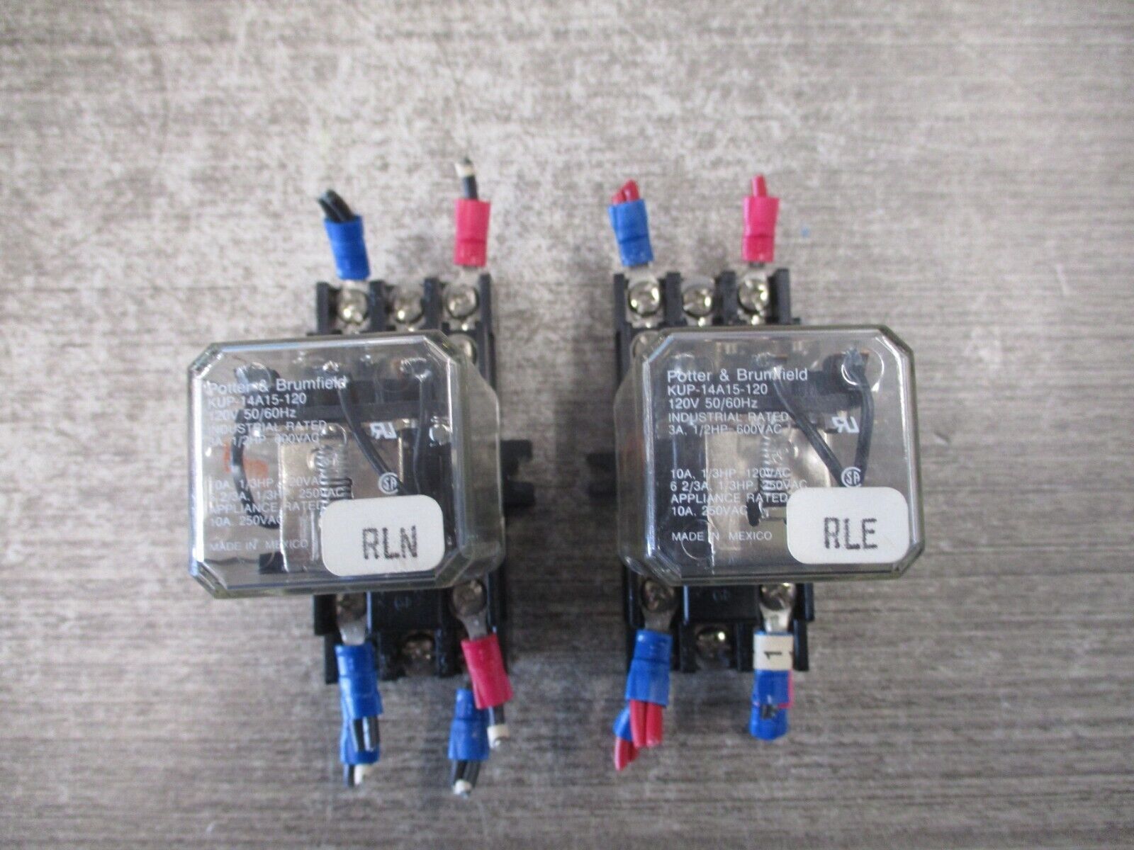 Potter & Brumfield Relay KUP-14A15-120 120V w/ Base *Lot of 2* Used