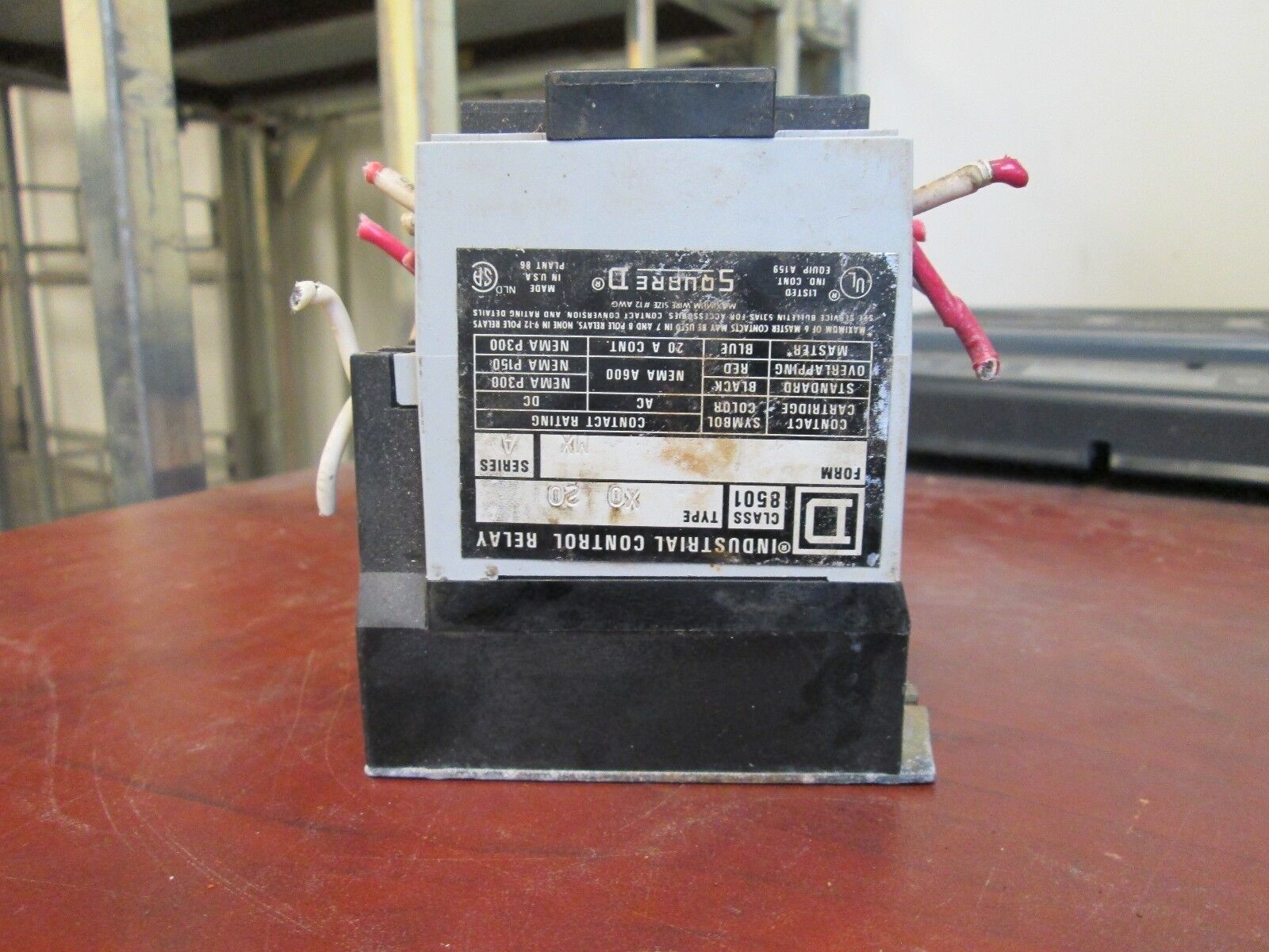 Square D Control Relay 8501 X020 Used