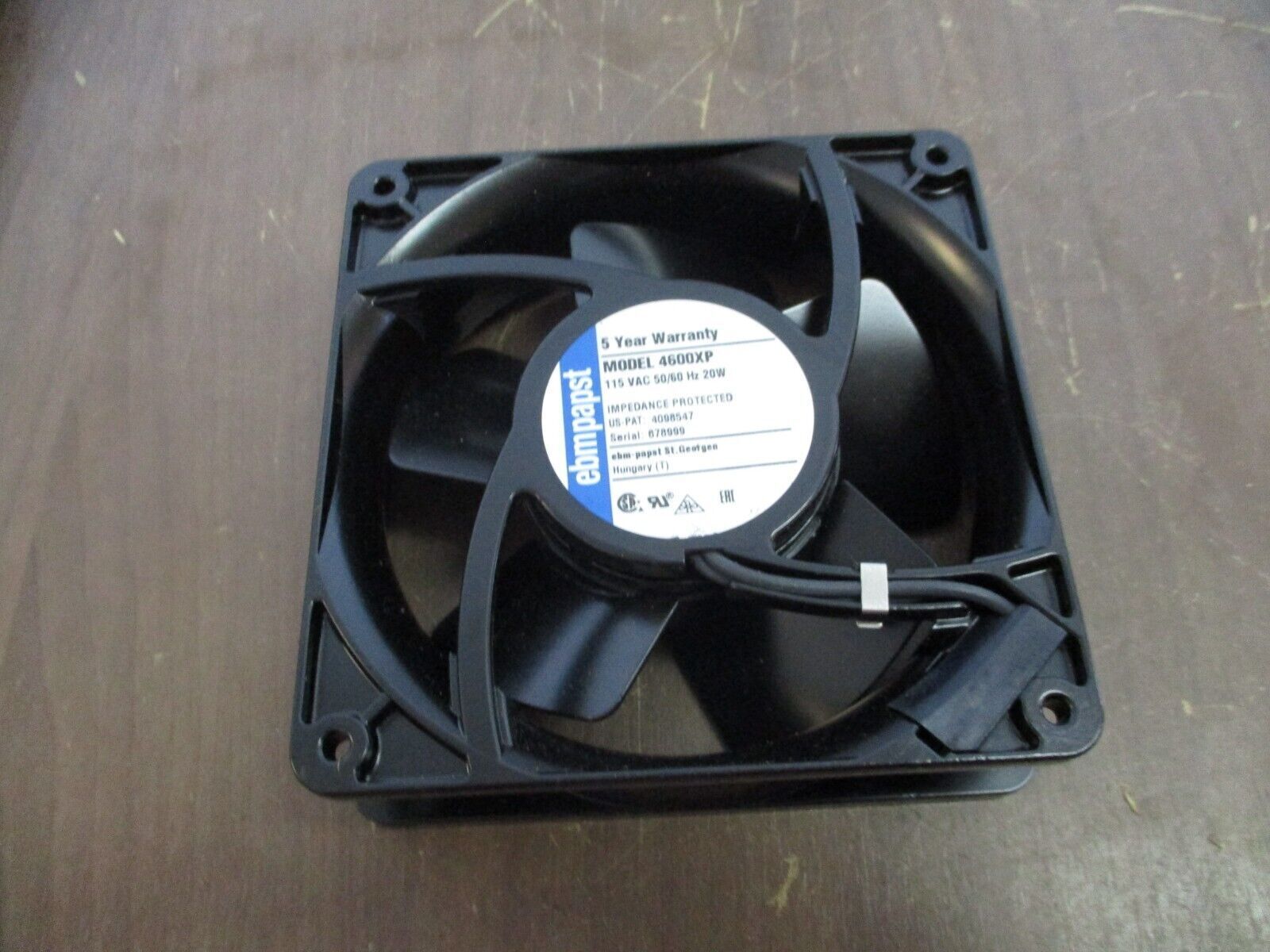 ebmpapst Axial Fan 4600XP 115V 50/60Hz 20W New Surplus