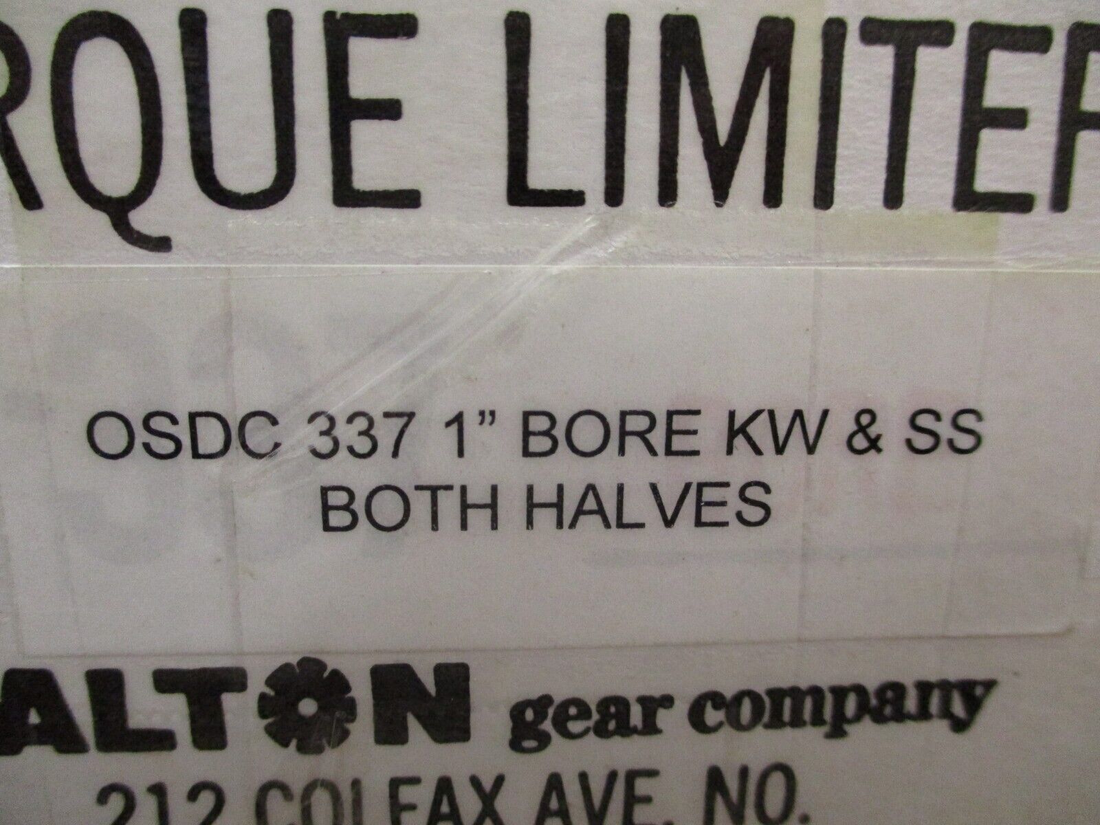 Dalton Torque Limiter OSDC 337 Bore: 1" New Surplus