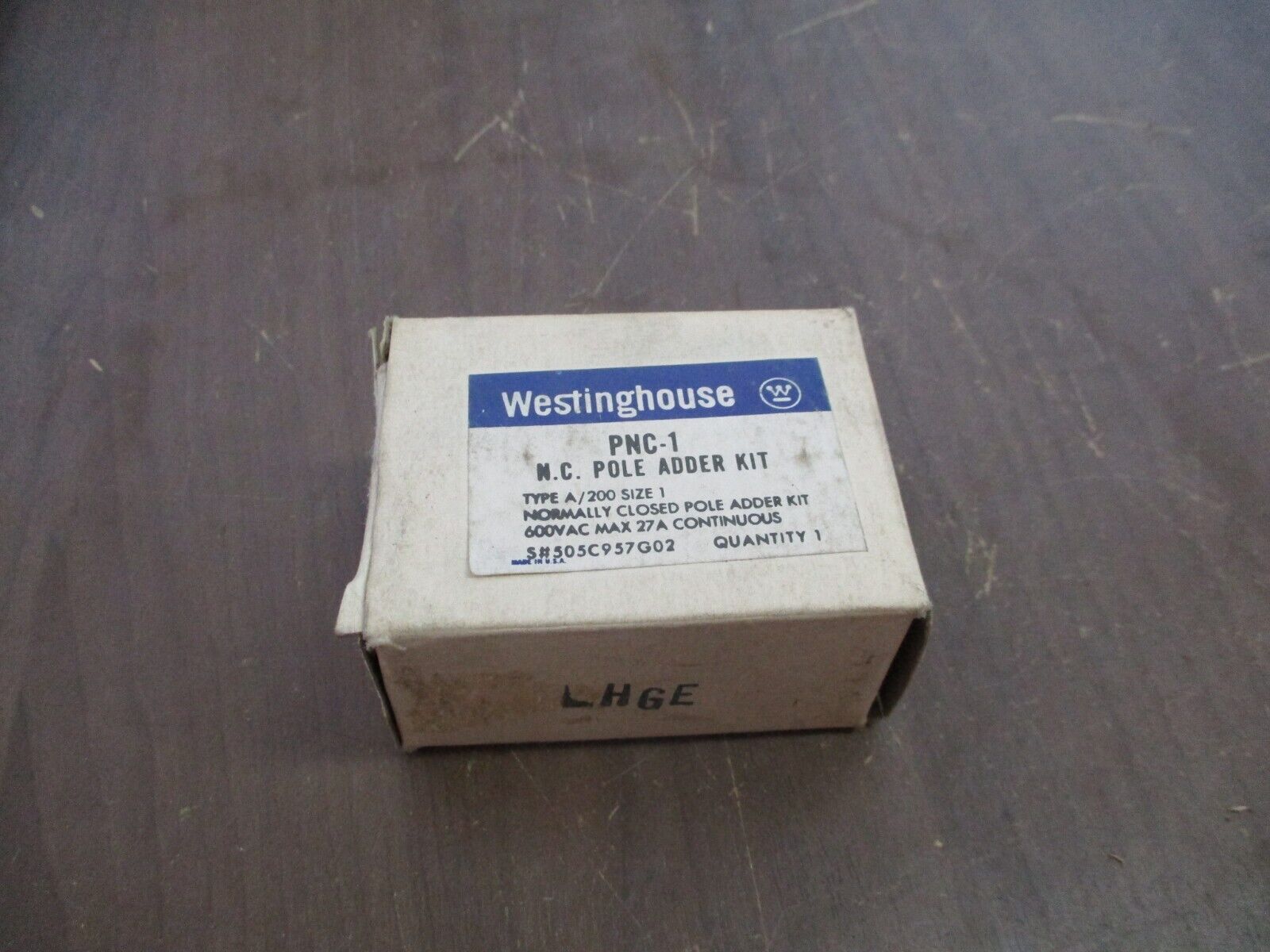Westinghouse N.C. Pole Adder Kit PNC-1 Type A/200 Size 1 27A 600V New Surplus