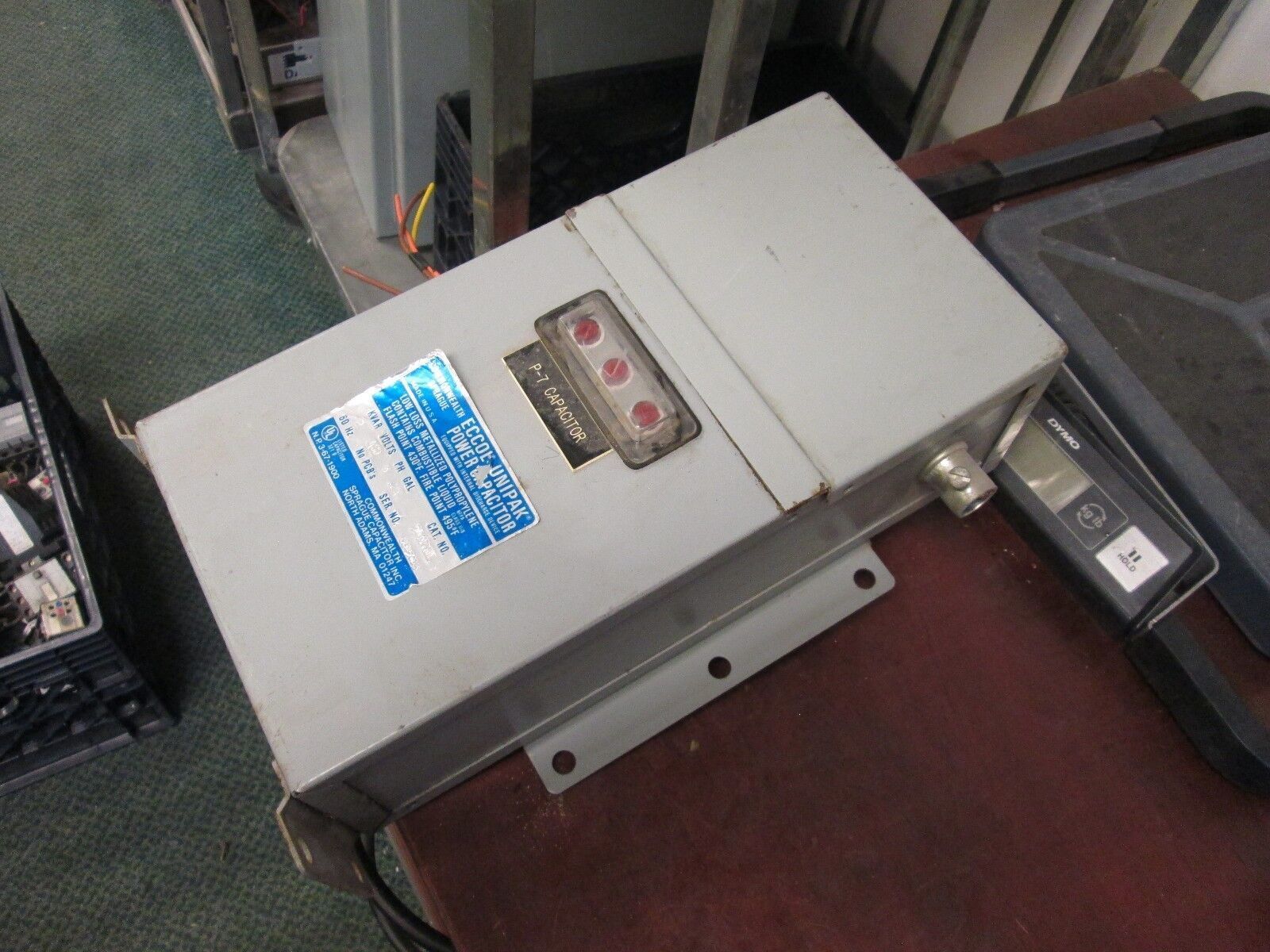 Eccol Unipak Power Capacitor 343PMUL 3 KVAR 480V 3Ph Used