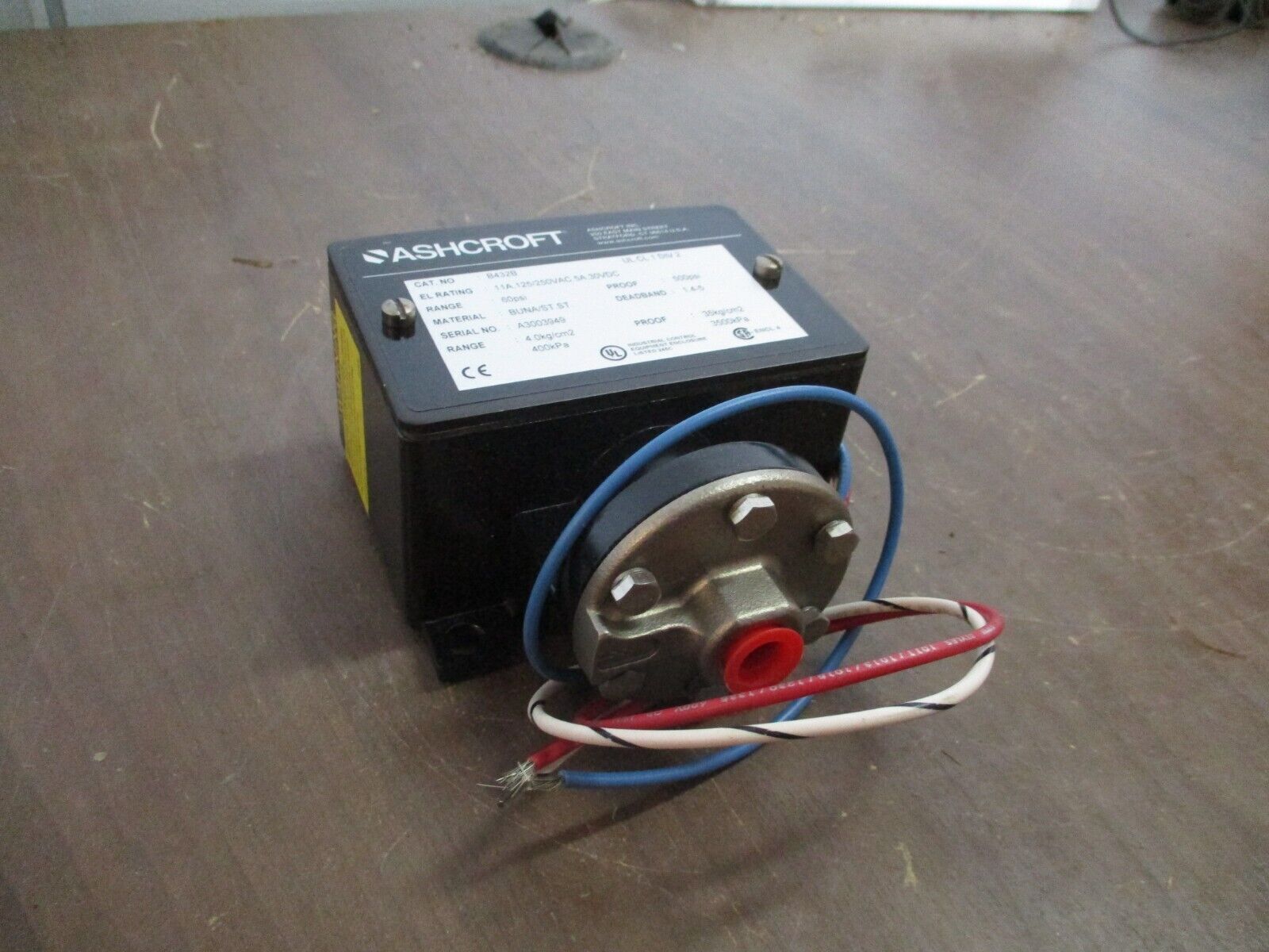 Ashcroft Pressure Switch B432B Range: 60PSI 11A @ 125/250VAC 5A @ 30VDC