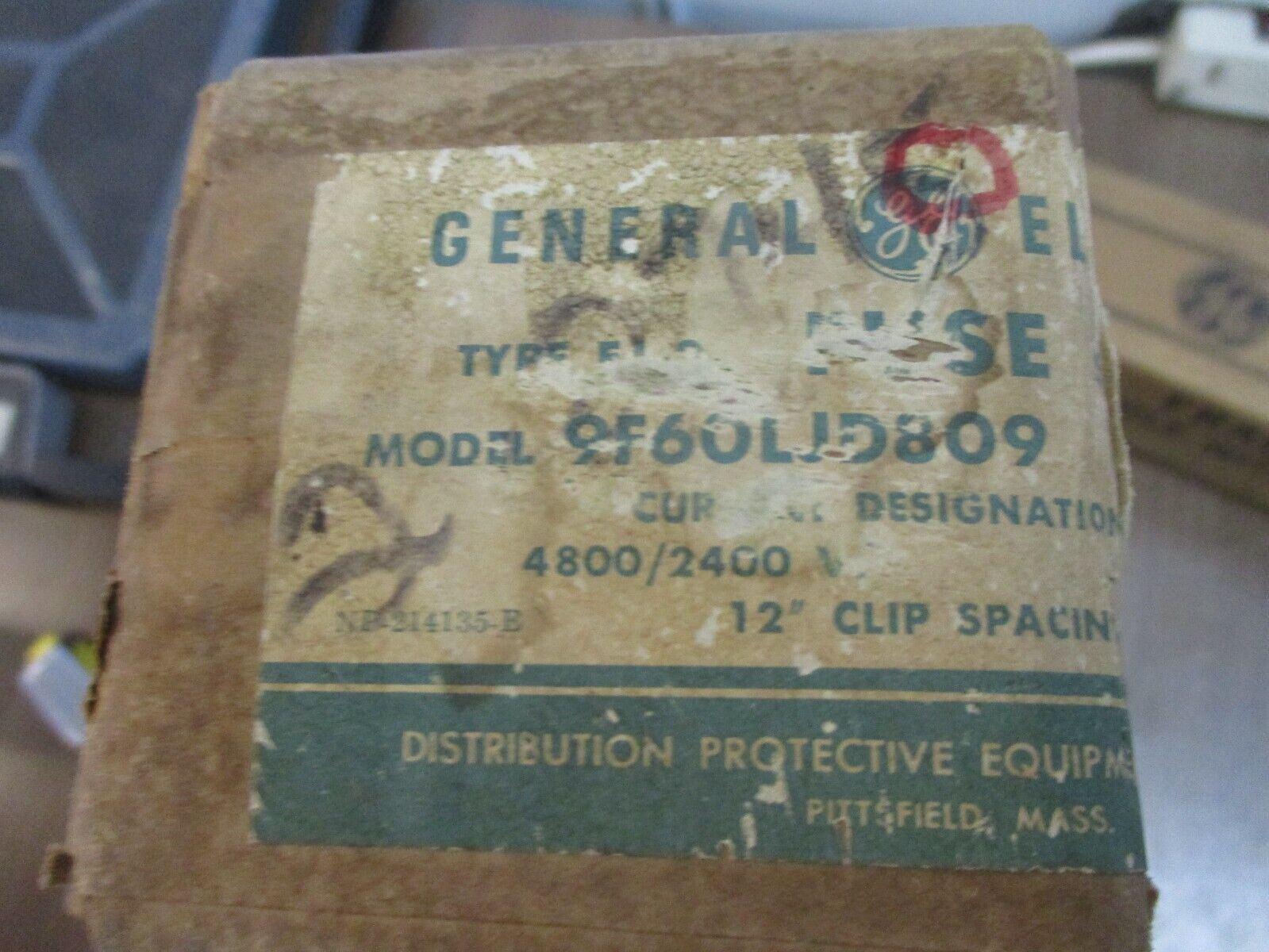 GE Type EJ-2 Fuse 9F60LJD809 4.8/2.4kV 9R 60Hz New Surplus