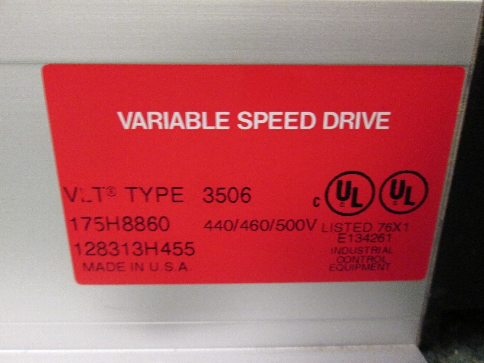 DanFoss VLT 3500 AC Drive 175H8860 5HP 460V Used