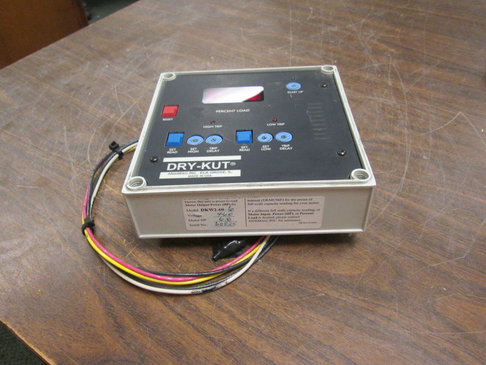 Dry-Kut Load Contol Panel DKW2-60Hz *No Cover* Used