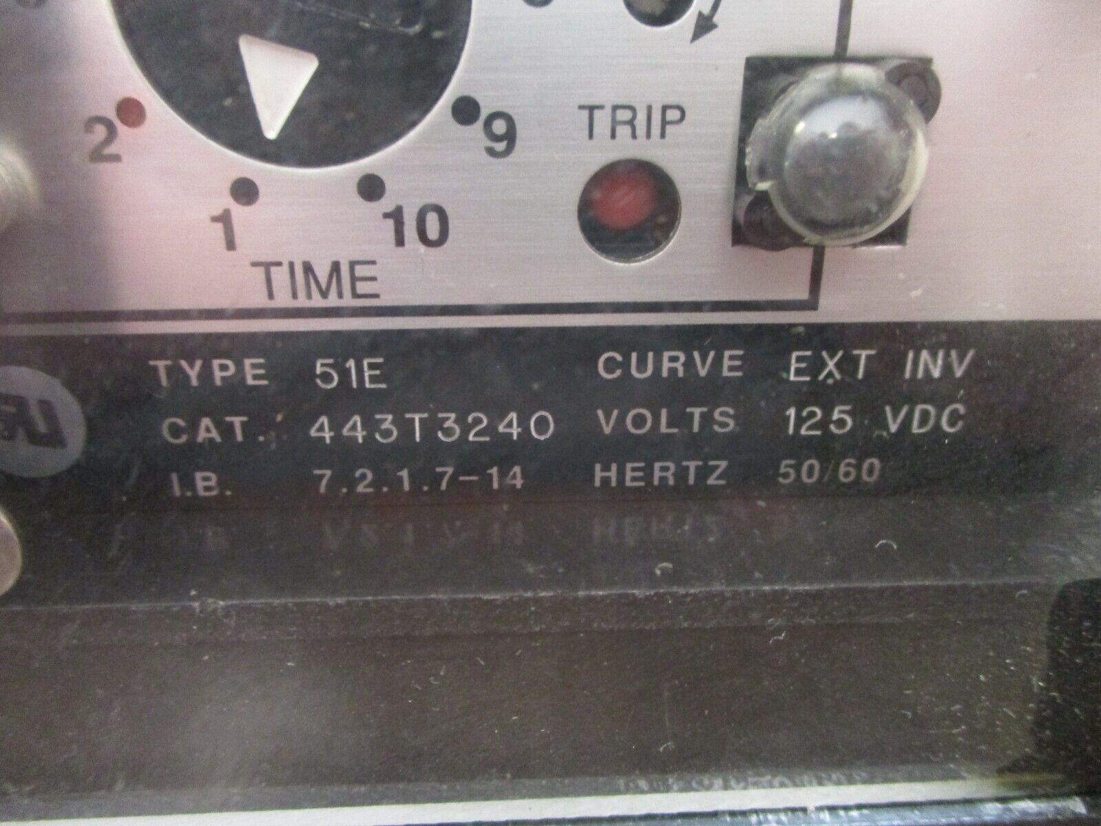 ABB Circuit Shield Overcurrent Relay 443T3240 Curve: EXT INV 125VDC New Surplus