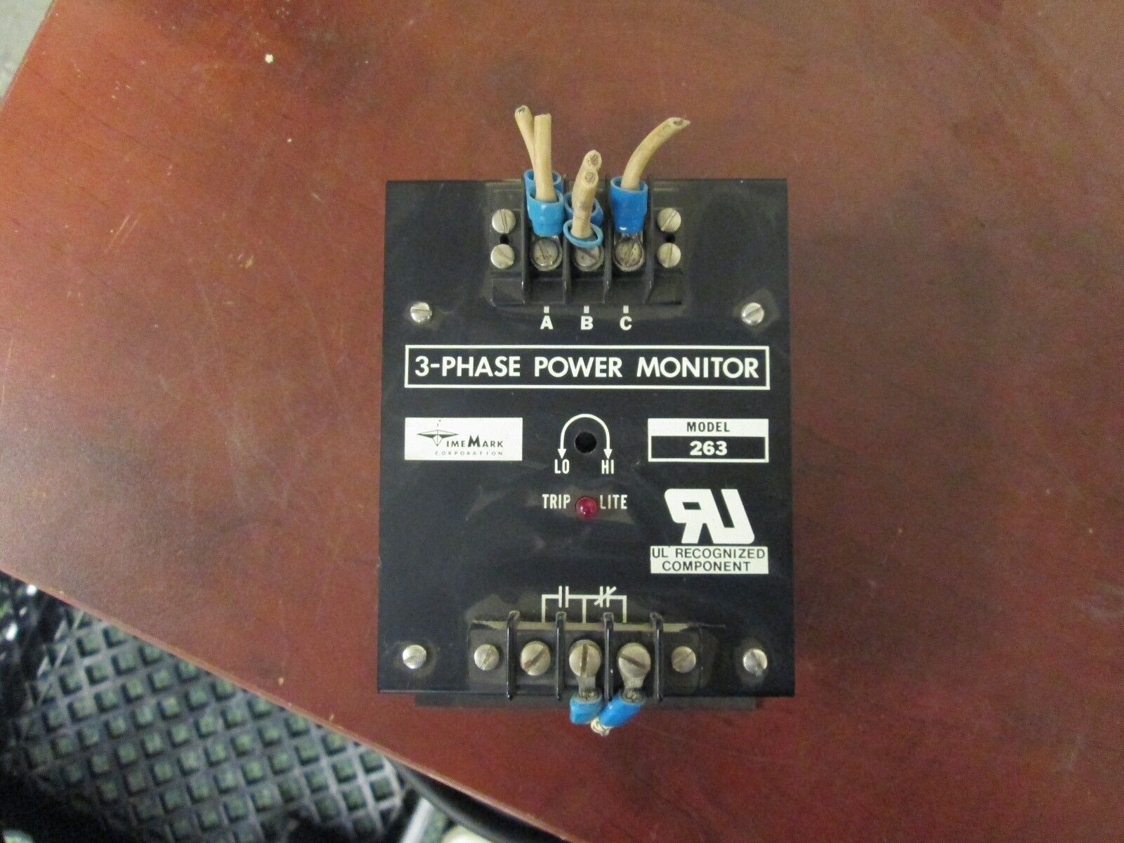 Time Mark 3-Phase Power Monitor C263 460V AC (Normal) 340-480V AC (Range) Used