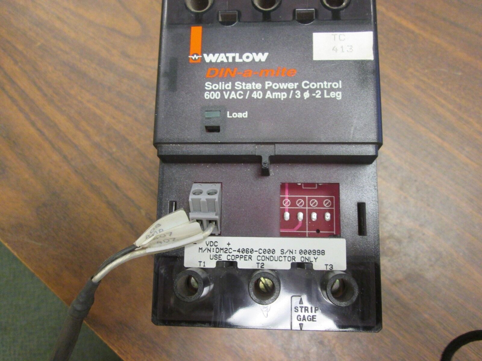 Watlow DIN-a-mite Solid State Power Control DM2C-4060-C000 40A 600V 3Ph 2-Leg