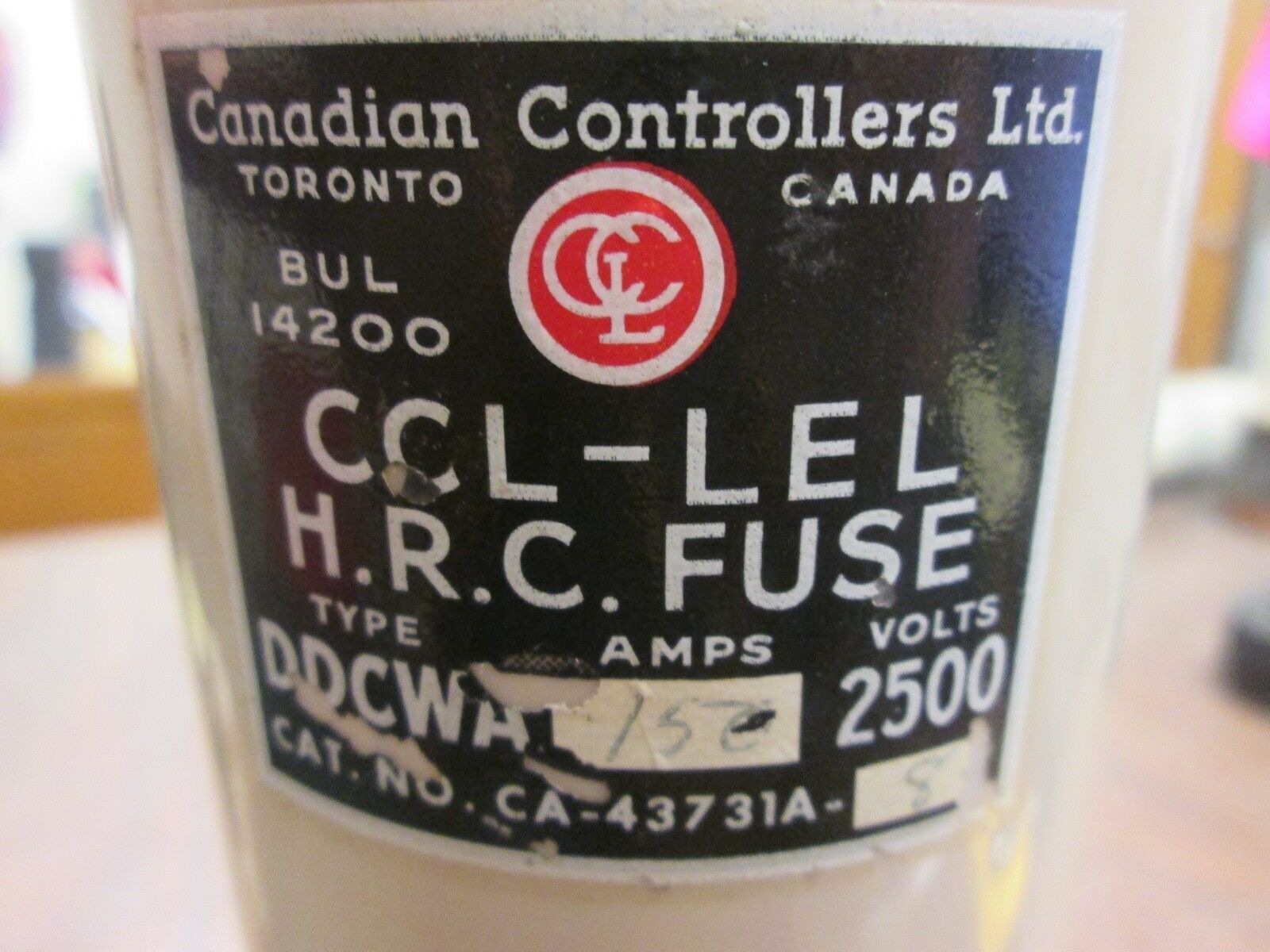 CCL CCL-LEL Type DDCWA HRC Fuse CA-43731A 2.5KVA 150A Used