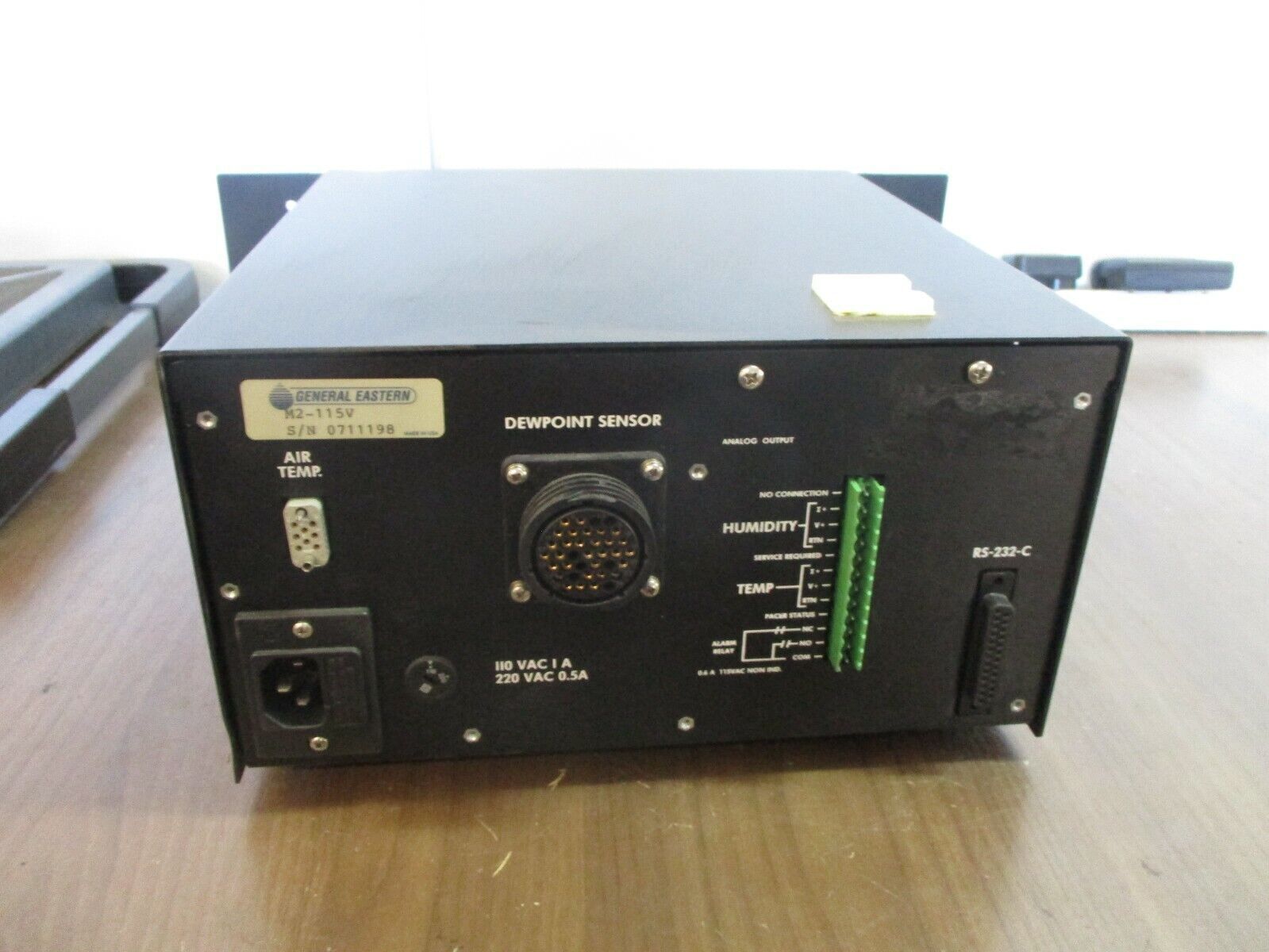 General Eastern HYGRO-M2 Dew Point Monitor M2-115V 110V@1A 220V@0.5A Used