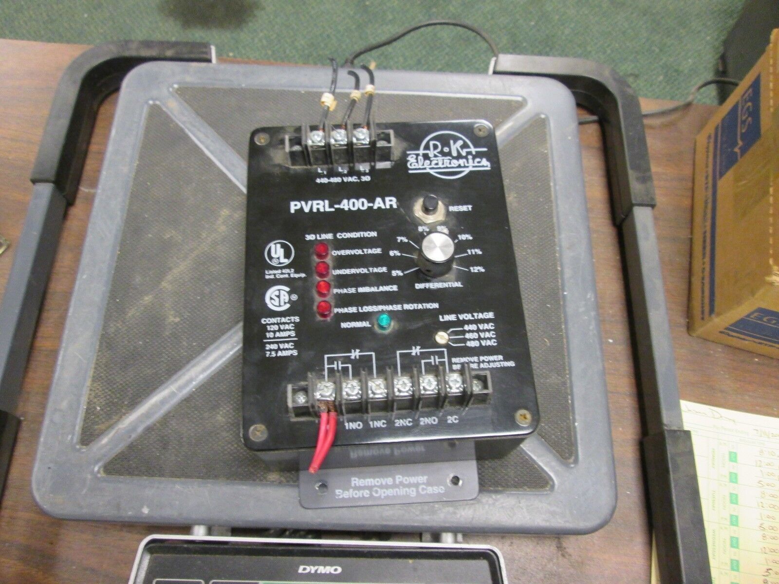 RK Micro Computer PVRL-400-AR w/ Reset 440-480VAC 3Ph Used