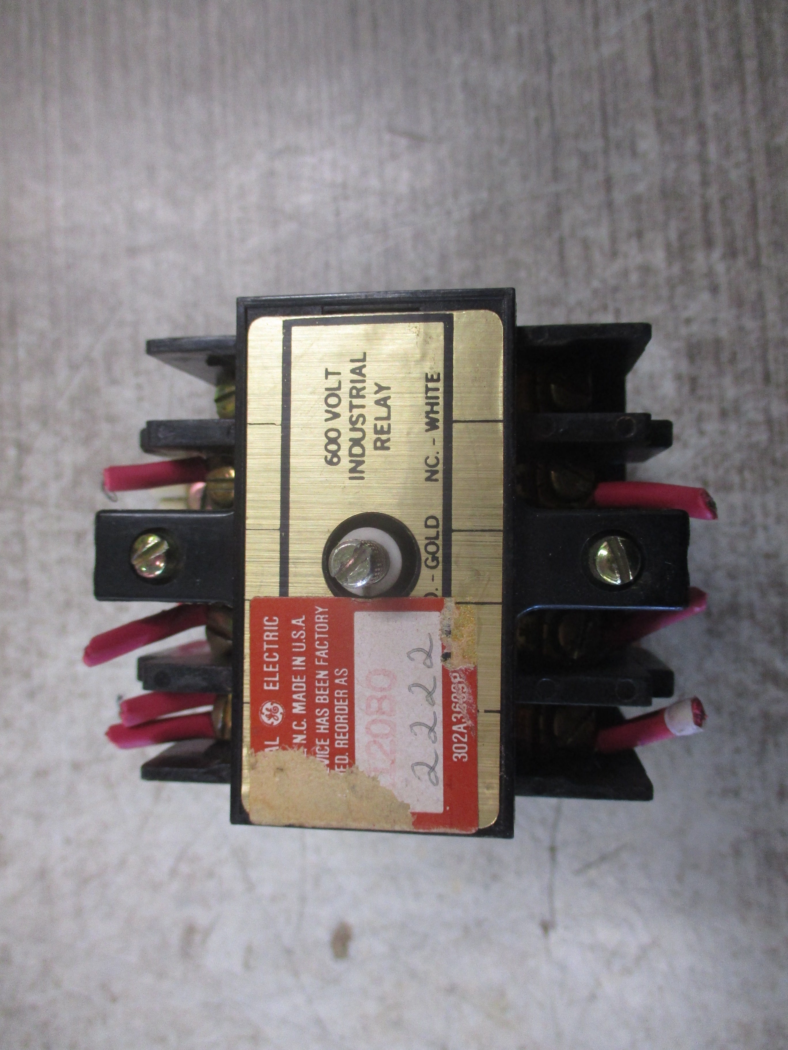 GE Relay CR120B020** 120V Coil Used