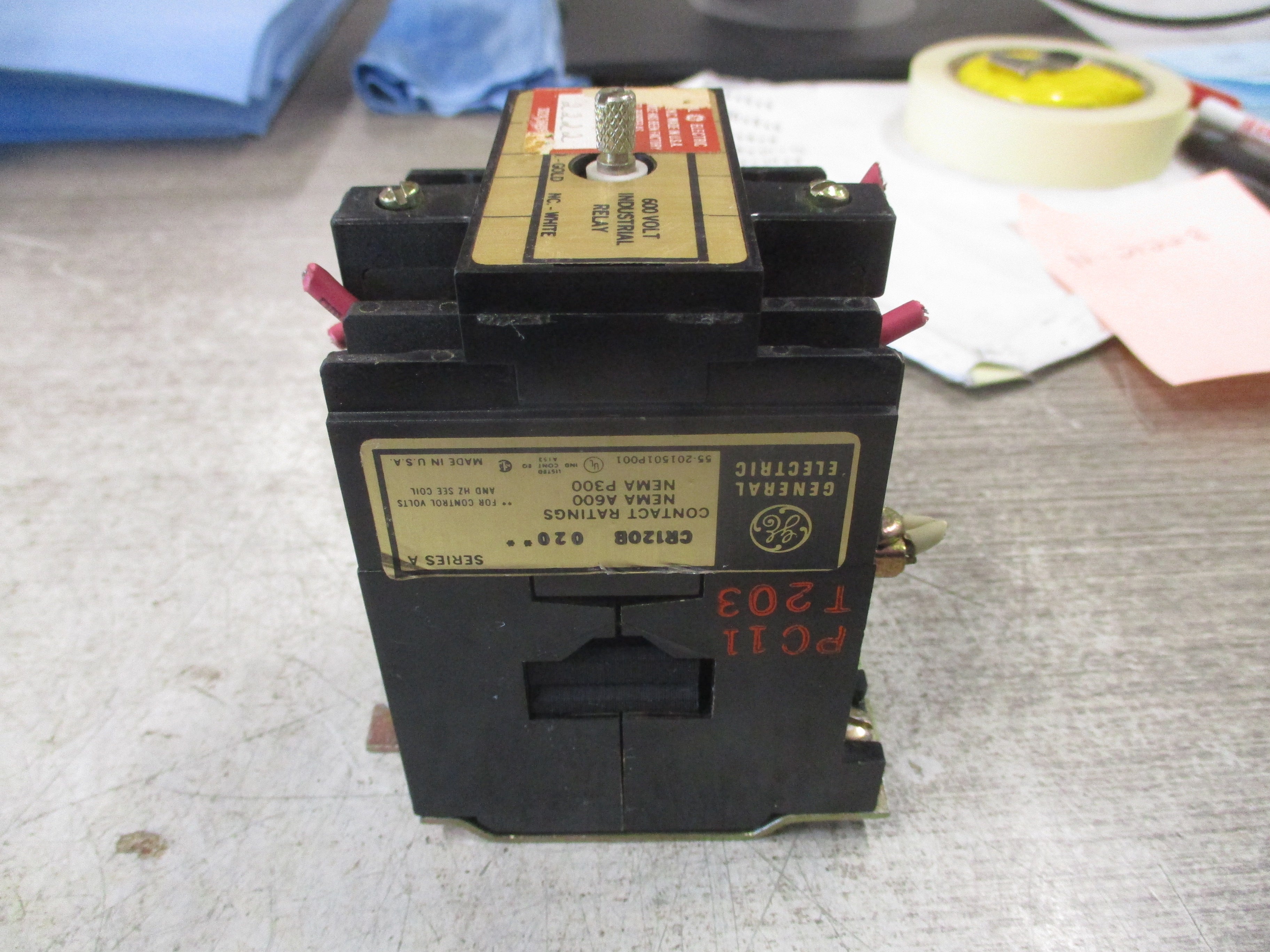 GE Relay CR120B020** 120V Coil Used