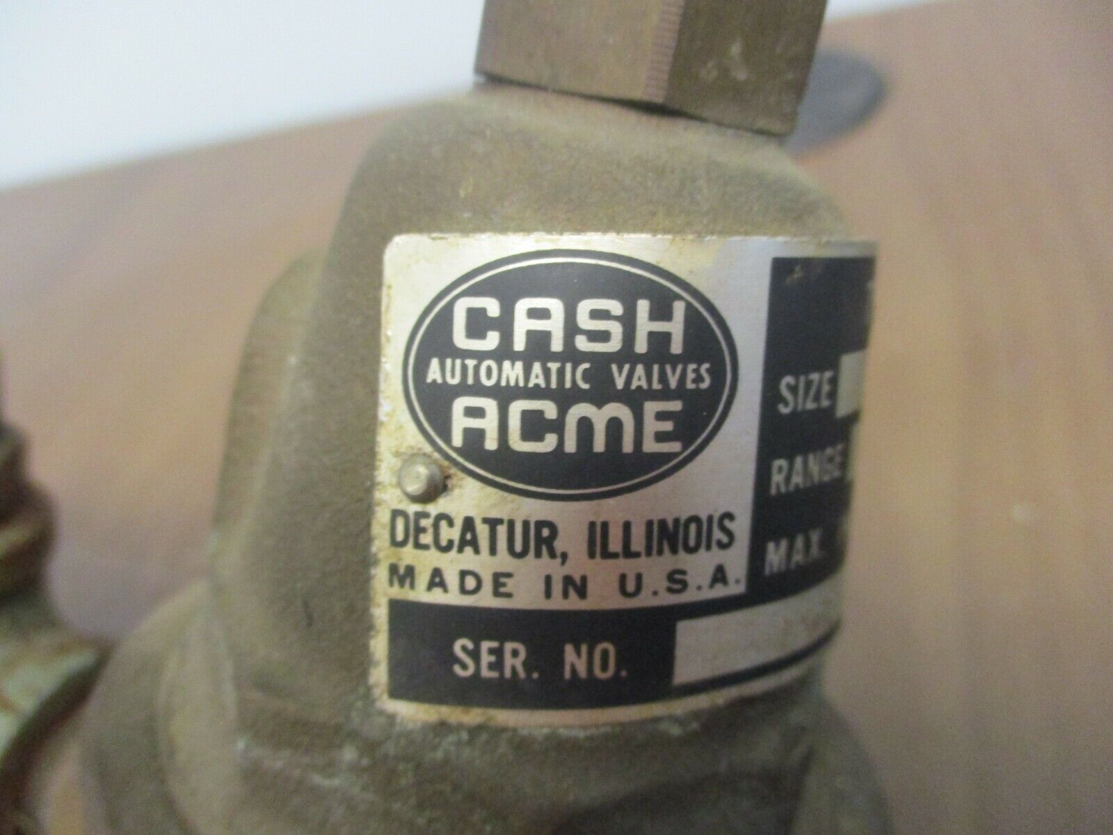 Cash Acme Valve FRM2 1/2" 50 PSI Max Used