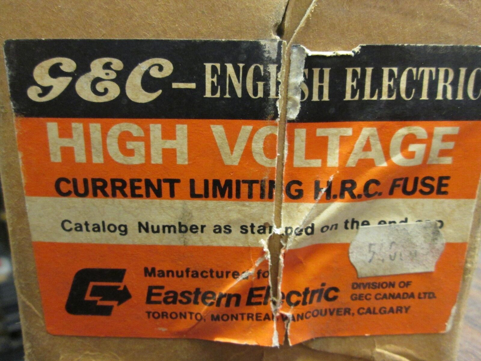 GEC High Voltage HRC Fuse KDRX 24R 5.5KV 350A New Surplus