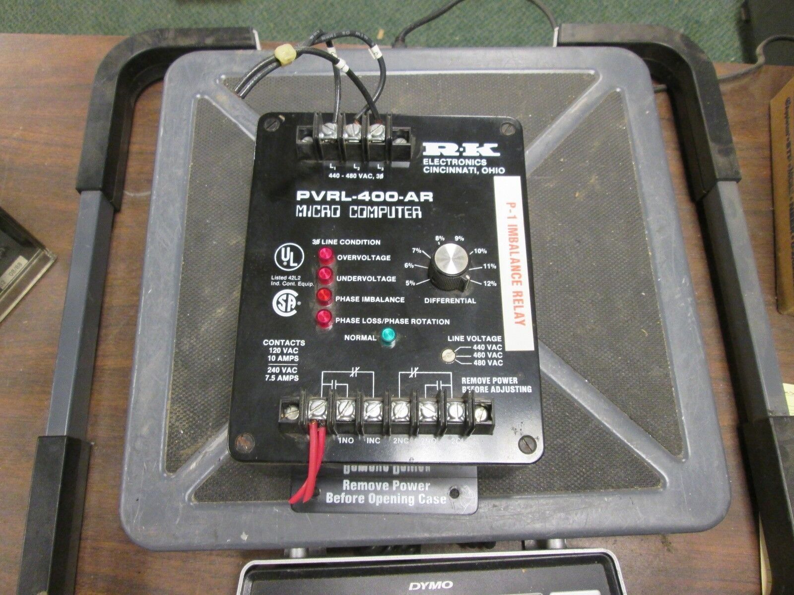 RK Micro Computer PVRL-400-AR w/ Reset 440-480VAC 3Ph Used