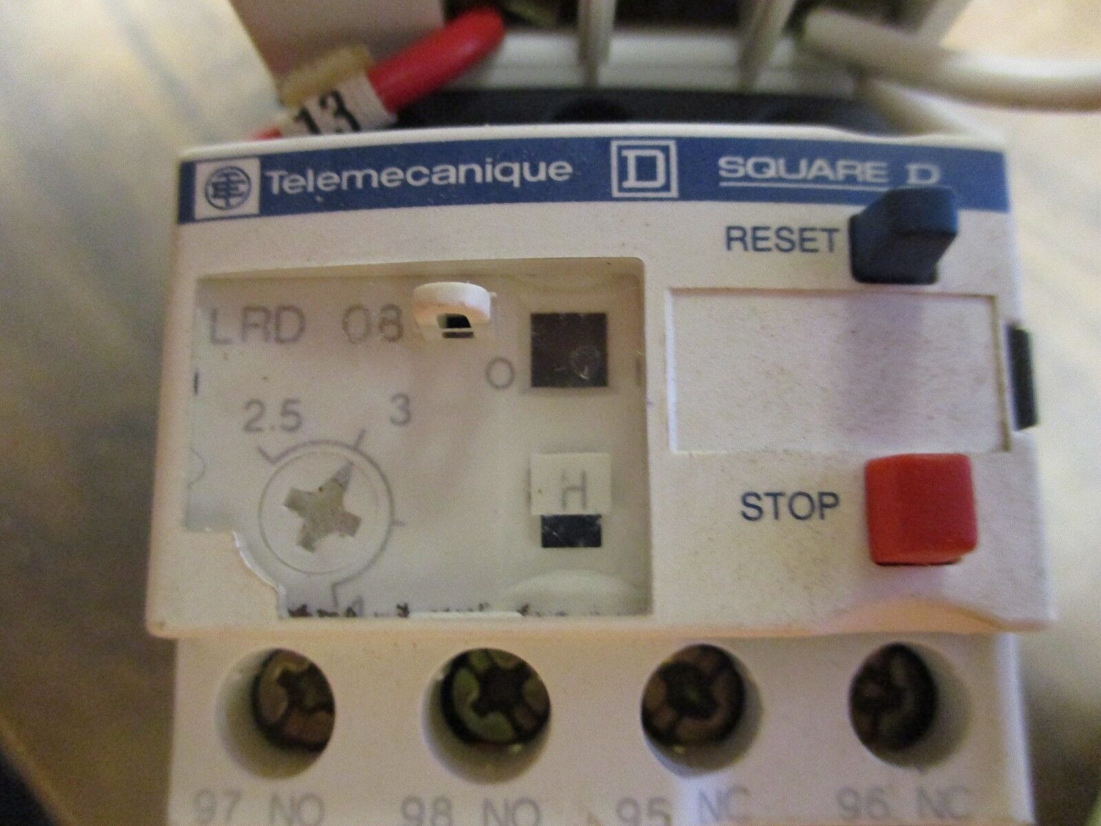 Telemecanique Starter LC1 D12/LRD 08 120V Coil 25A 600V Trip:2.5-4A Used