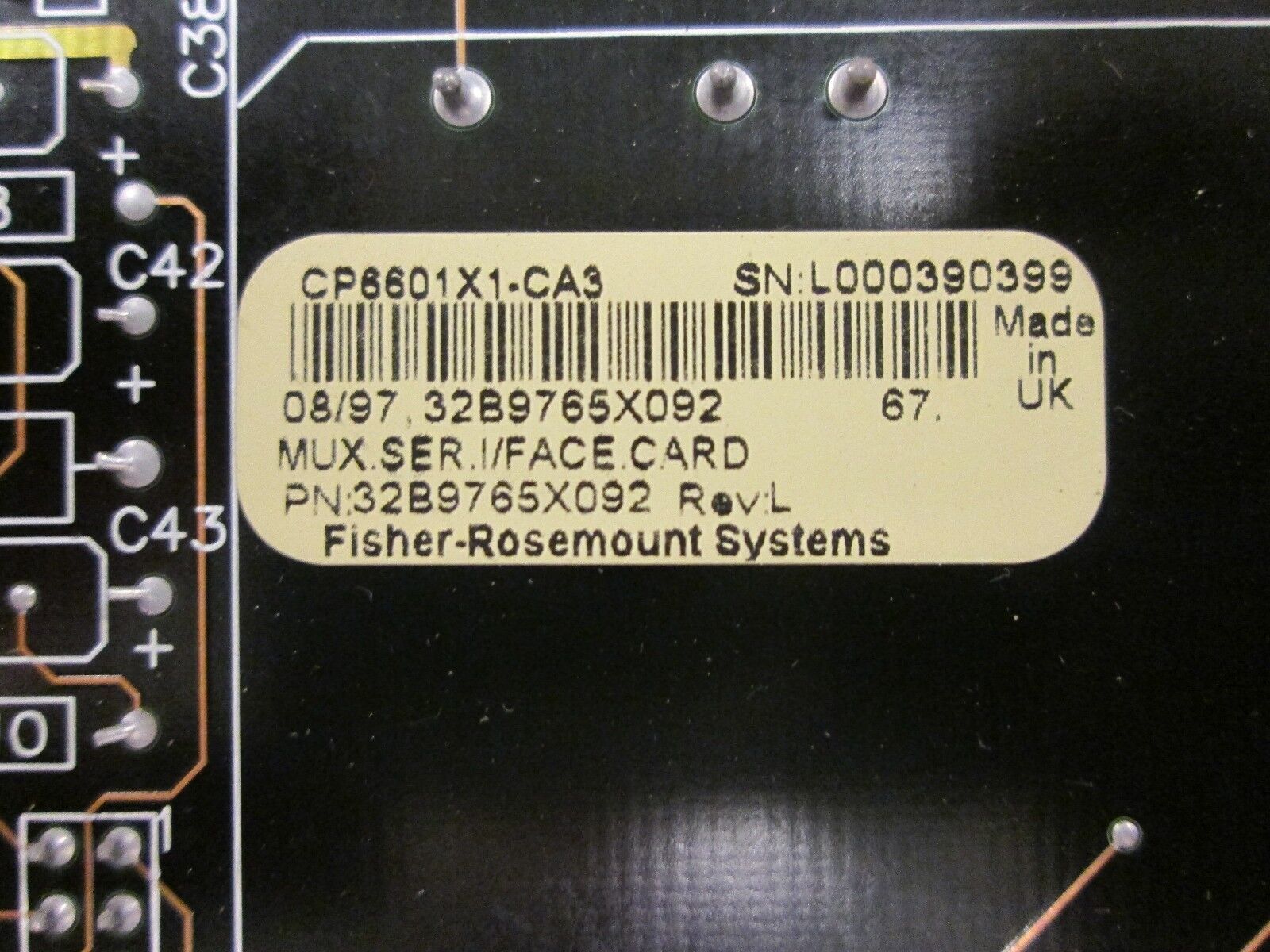 Fisher Rosemount PLC Rack w/ Cards CP6601X1-CA3 Used