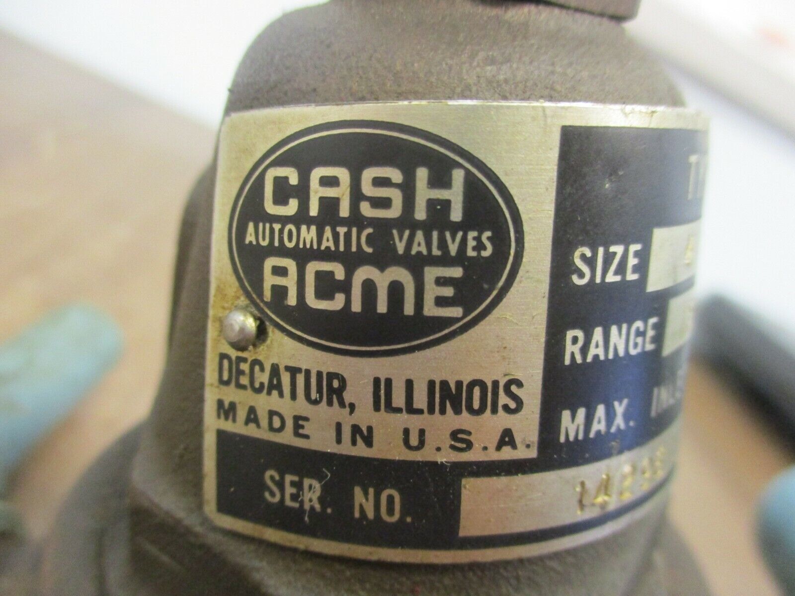 Cash Acme Valve FRM2 150 PSI Max 1/2" Used