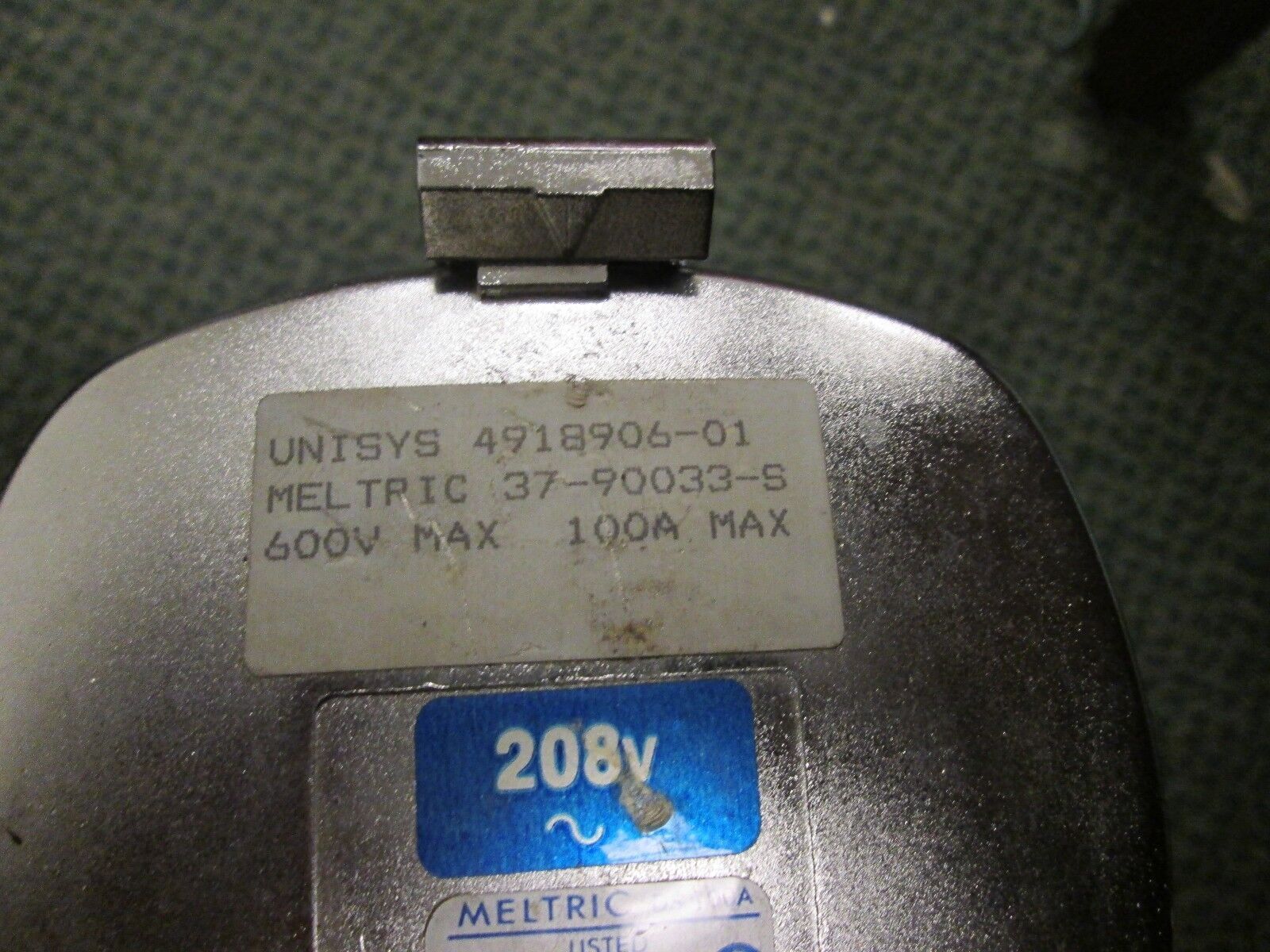 Meltric Steel Receptacle 37-90033-S-DS 100A 600V Used