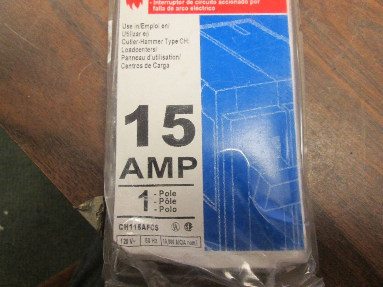 Eaton Circuit Breaker CH115AFCS 15A 1P 120V 60Hz New Surplus