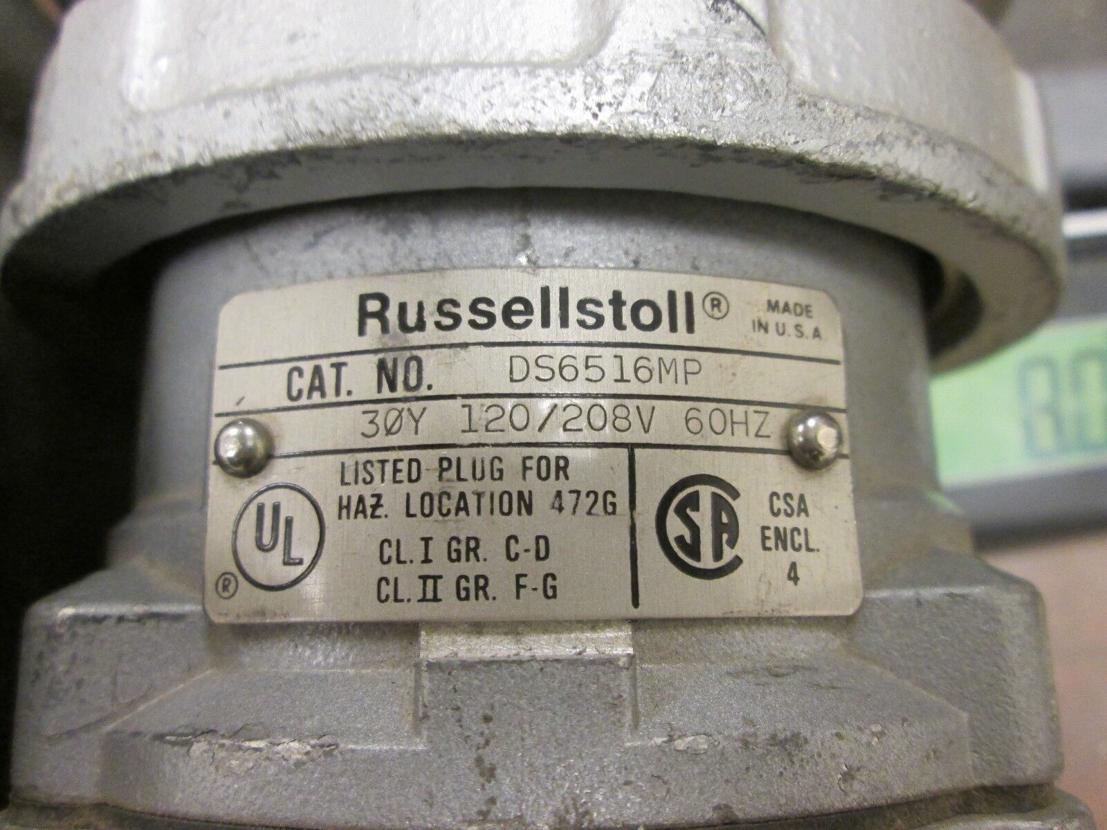 RussellStoll Plug & Receptacle Set DF6516FP / DS6516MP 30A 120/208V 3Ph