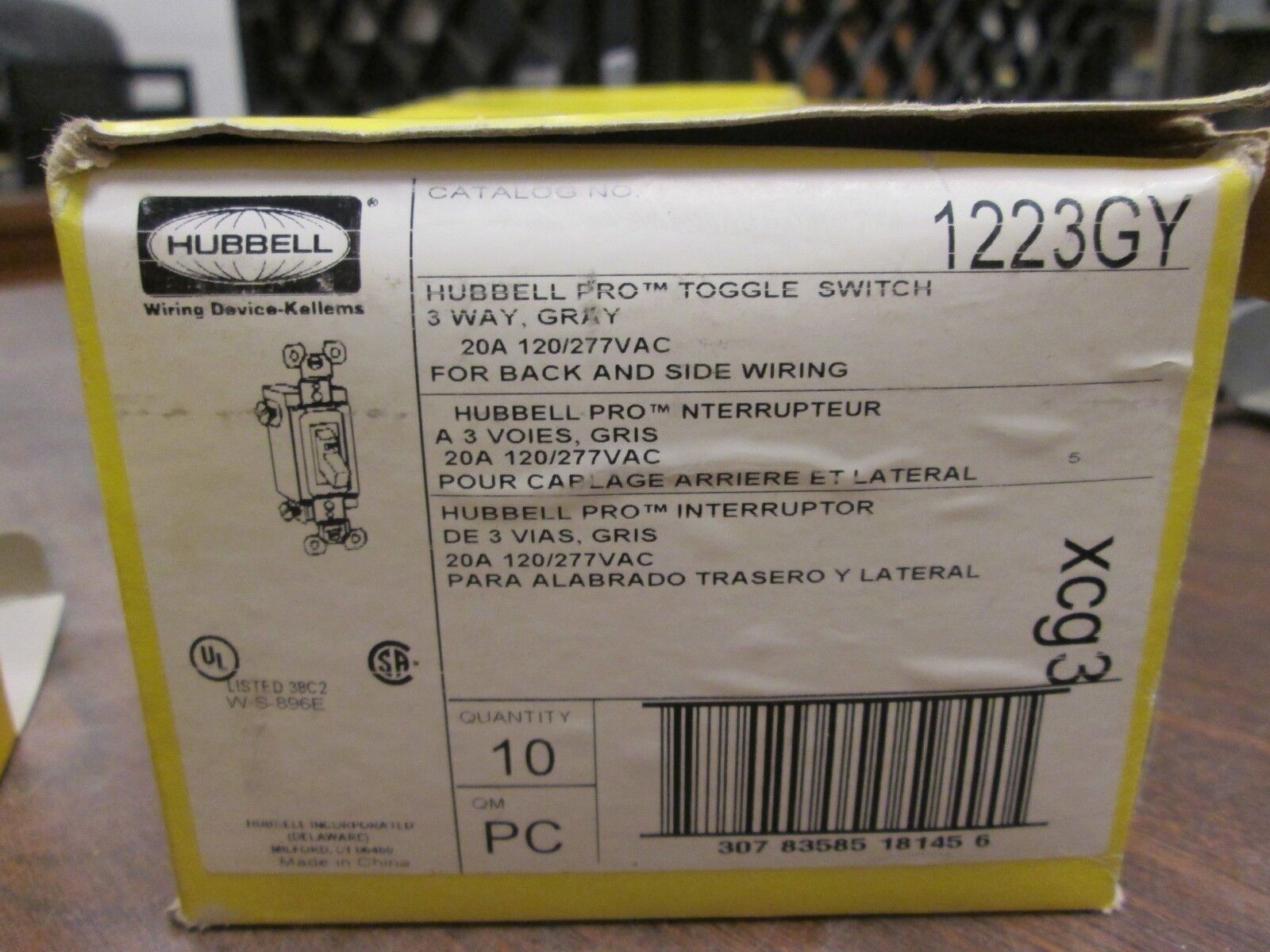 Hubbell Hubbell-Pro Toggle Switch 1223GY 20A 120/277V *Box of 5* New Surplus