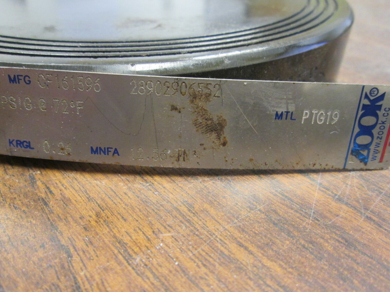 Zook Graphite Rupture Disk CF161596 Type: Mono Size: 4"-150# Burst: 13PSIG@72°F