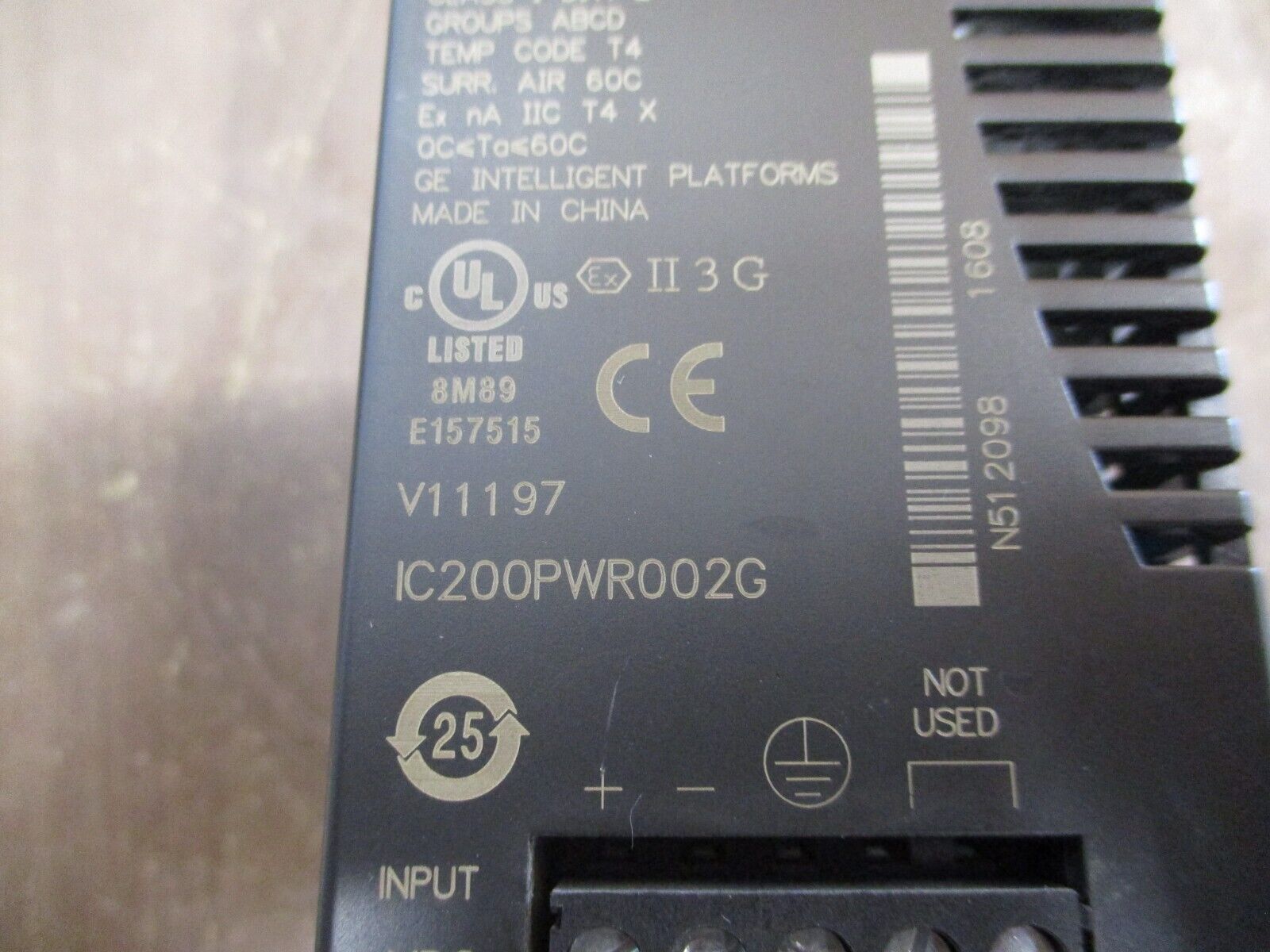 GE Fanuc VersaMax Power Supply Module IC200PWR002G 24VDC 11W Used