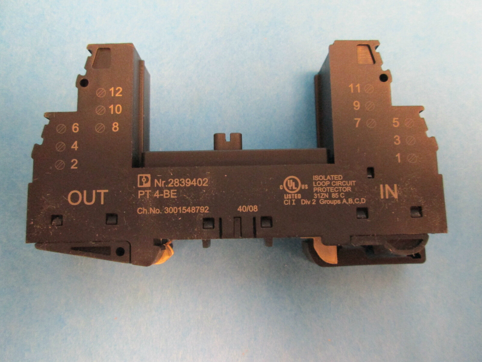 Phoenix Contact Surge Protection Base PT 4-Be, New Surplus - No box