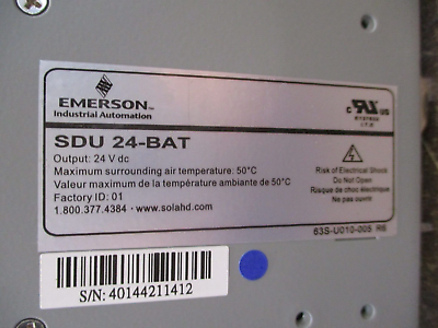 Sola Industrial DC UPS Battery Module SDU 24-BAT 24VDC Used