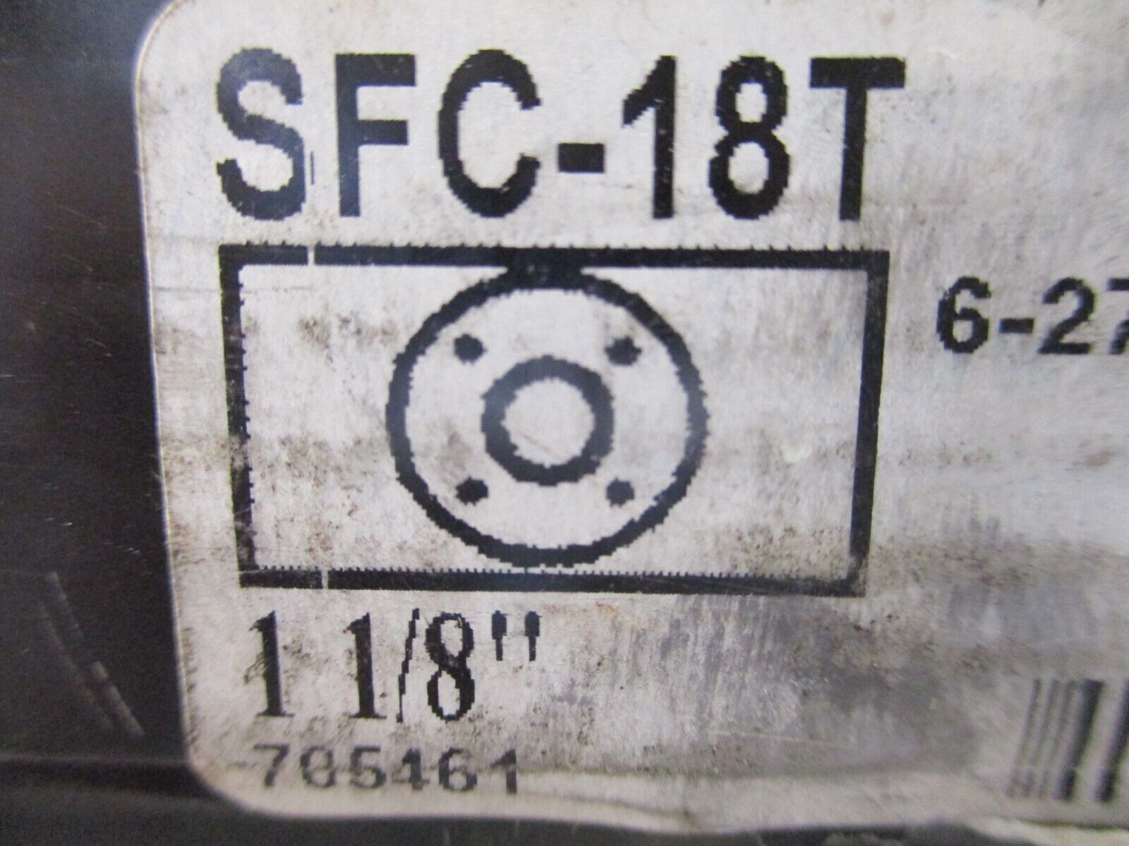 SealMaster Skwezloc Gold Line Flange Bearing SFC-18T 1 1/8" New Surplus