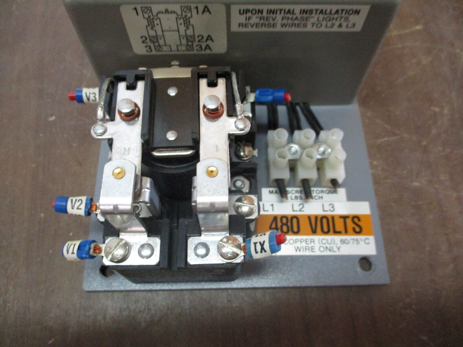 Taylor Phase-Guard Phase Failure Relay PLVR-480-3T DPDT 30A 480V 3Ph Used