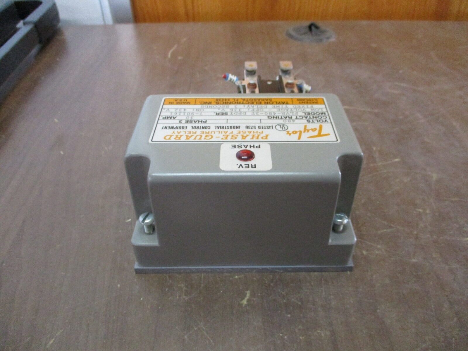 Taylor Phase-Guard Phase Failure Relay PLVR-480-3T DPDT 30A 480V 3Ph Used