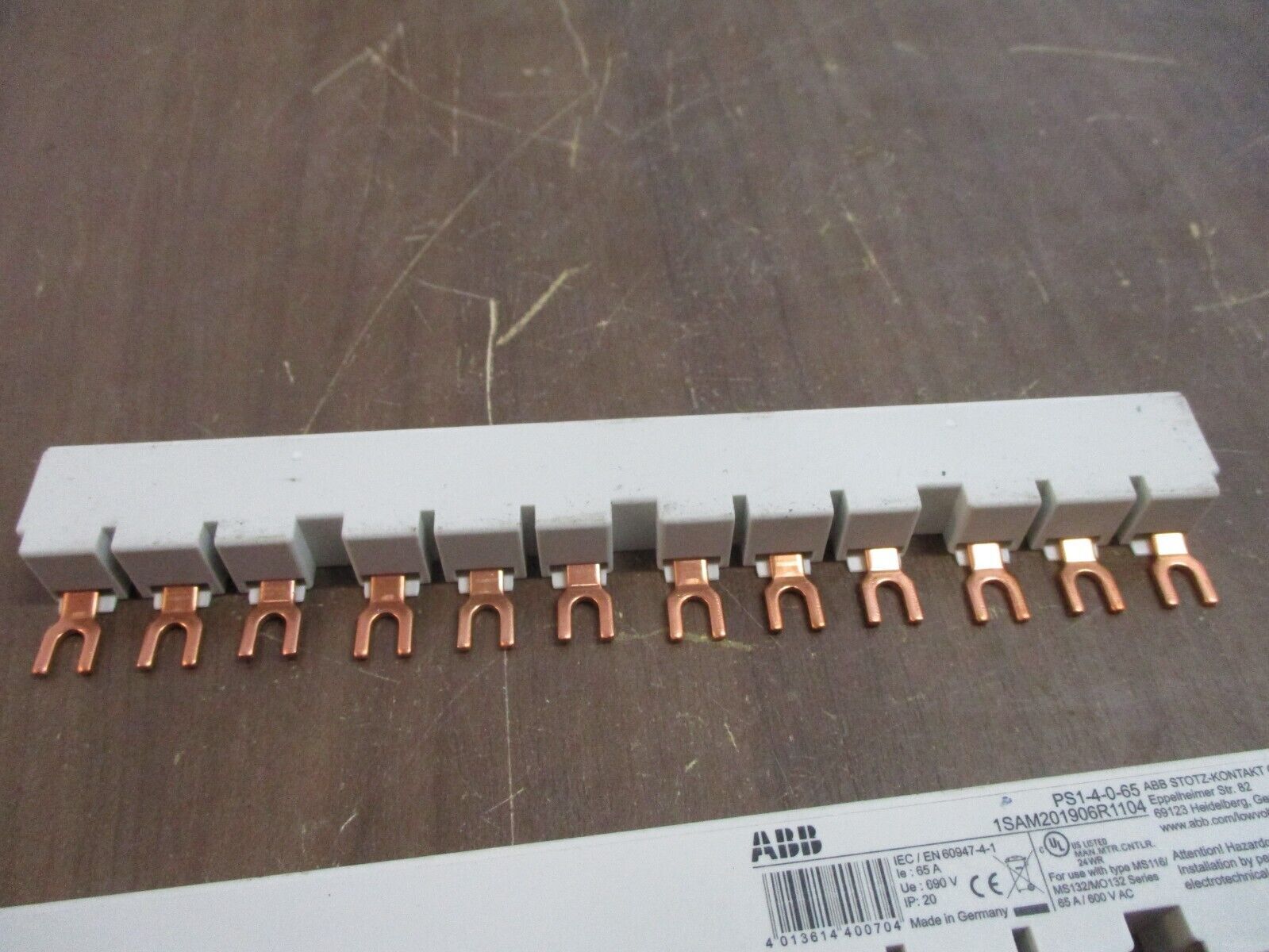 ABB Busbar PS1-4-0-65 65A 600V *Lot of 2* Used