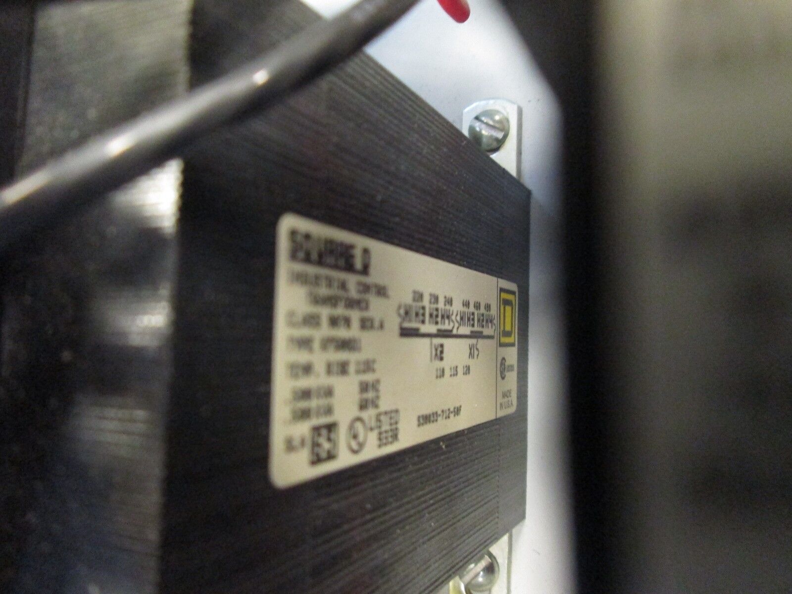 Square D Control Transformer w/ Timer 9070 KF50D1 Timer 9050 FS-4 Nema 12 Used