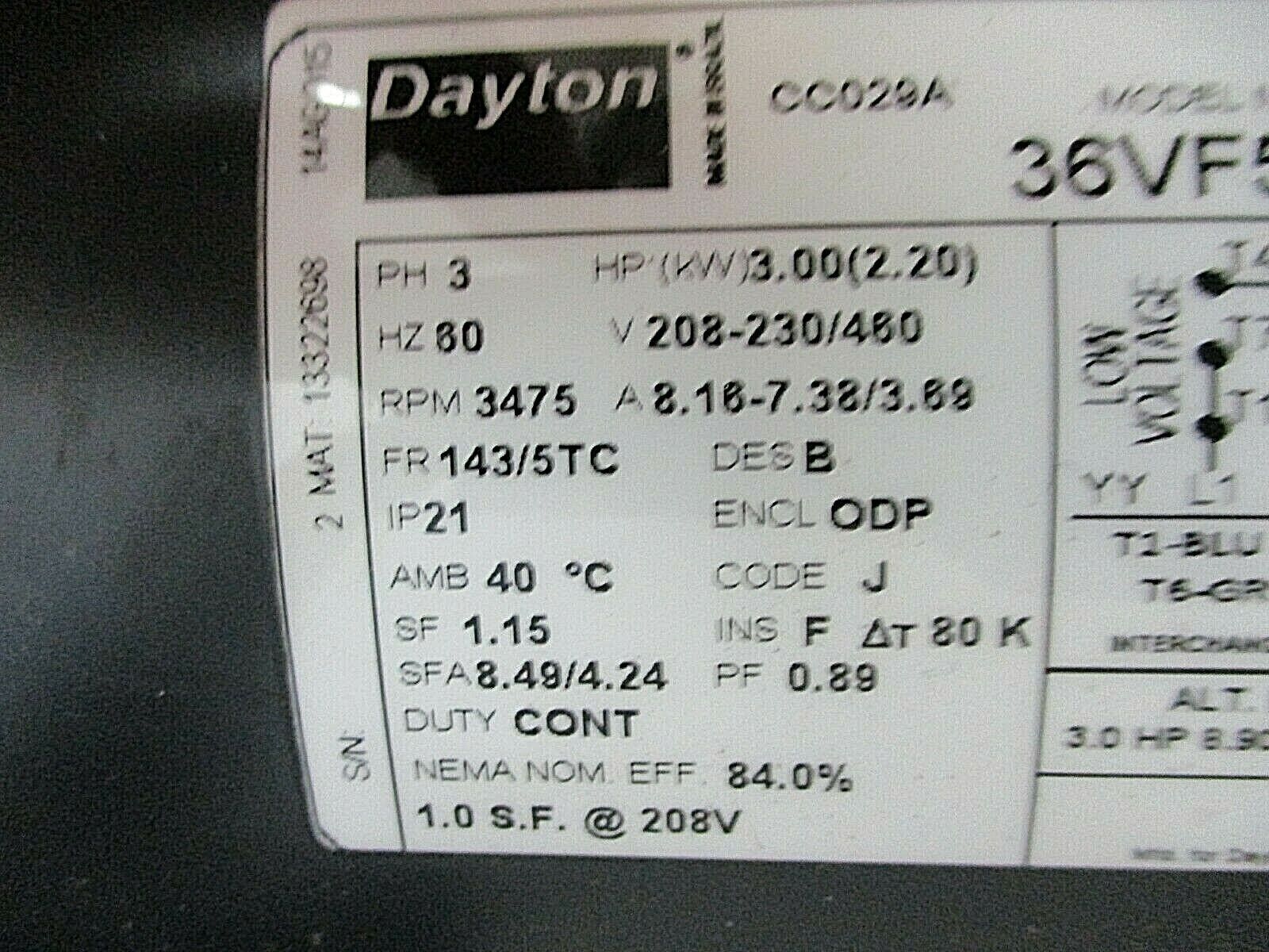 Ingersoll-Rand Pump 2469A10X5HK0 3HP 3475 RPM 208-230/460V Used