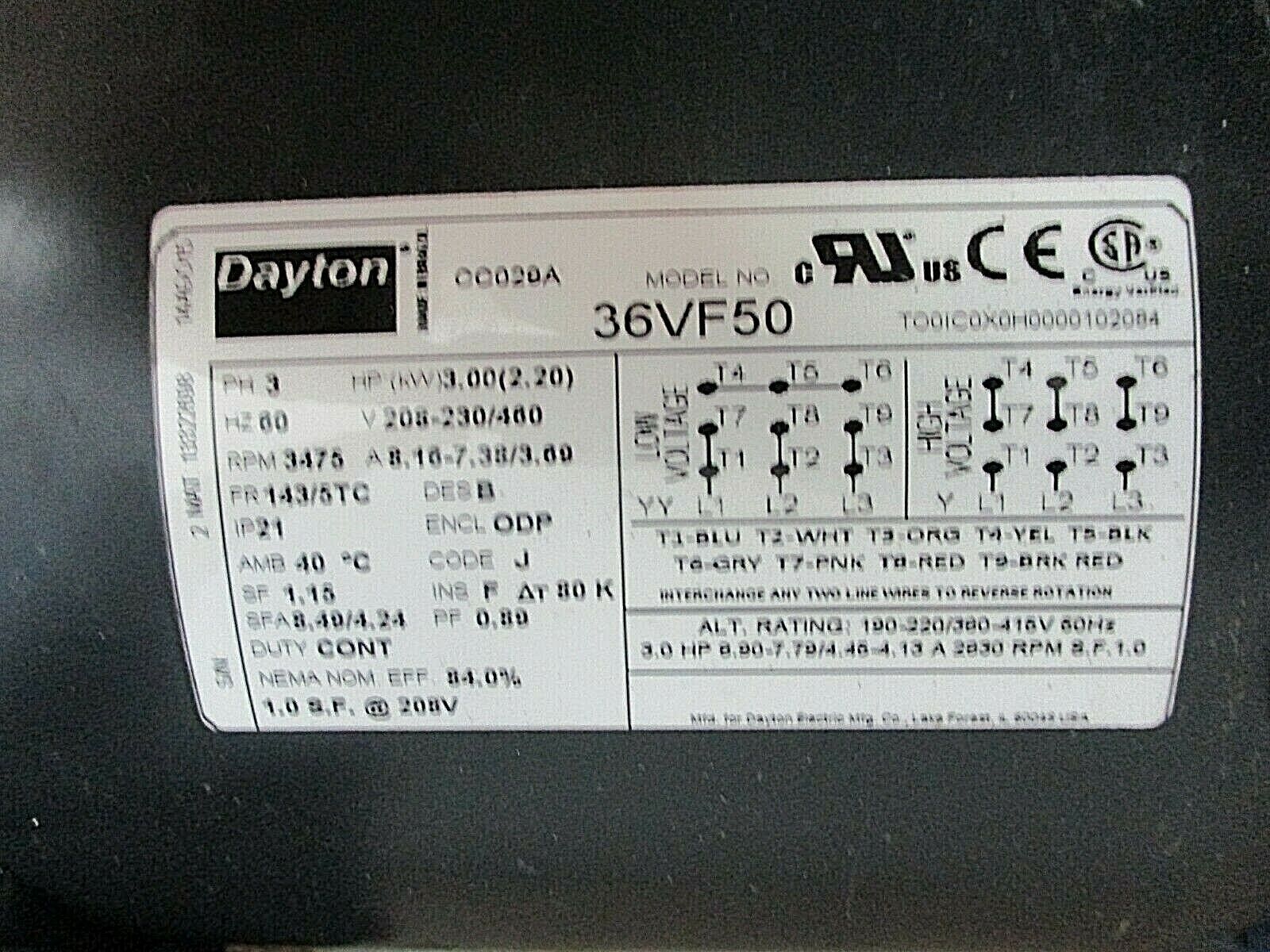 Ingersoll-Rand Pump 2469A10X5HK0 3HP 3475 RPM 208-230/460V Used
