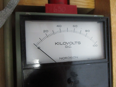Nordson DC Kilovolt Meter 937015 Range: 0-100V Used