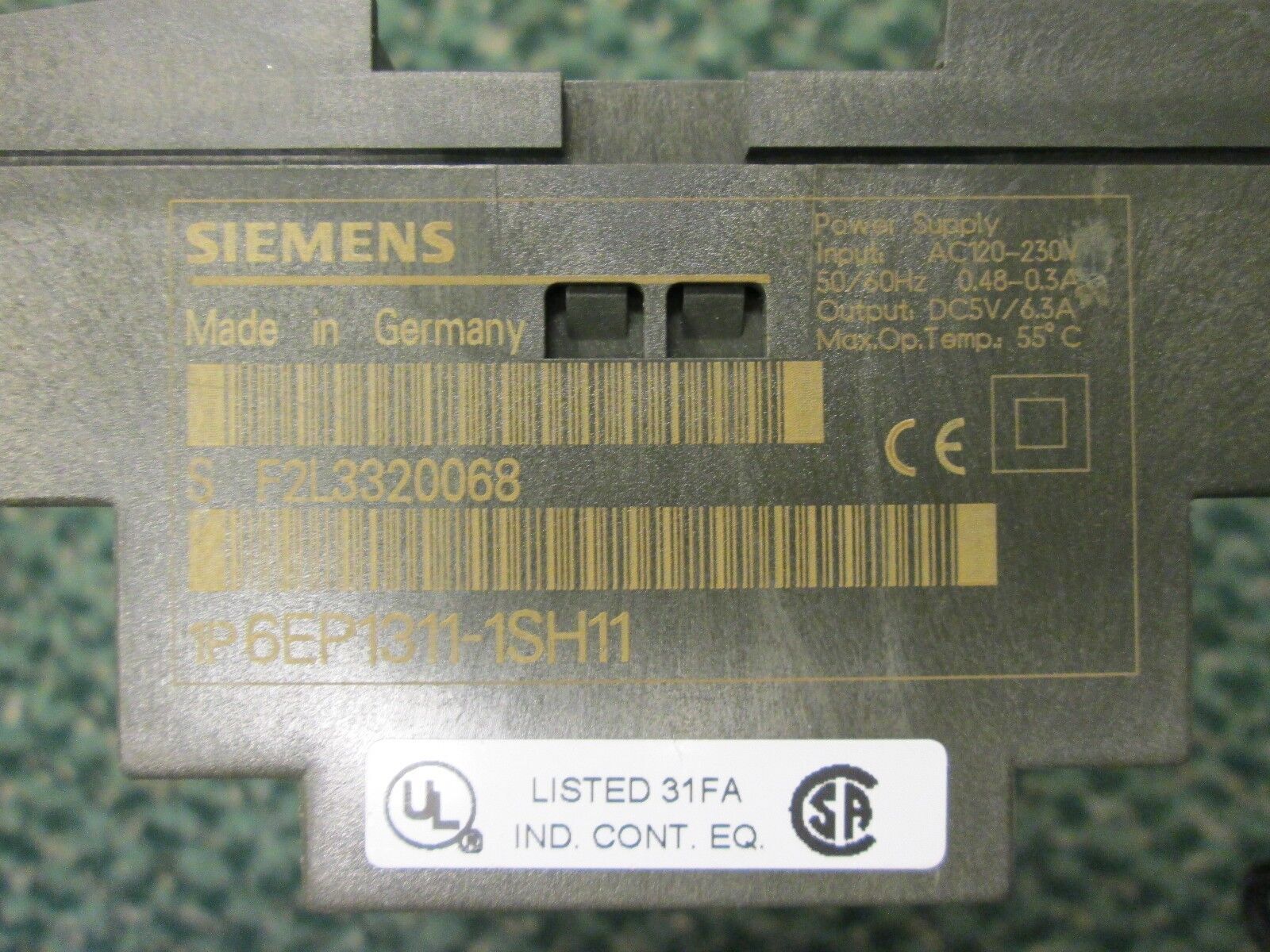 Siemens Logo! Power Supply 6EP1311-1SH11 120/230V In 5VDC Out Used