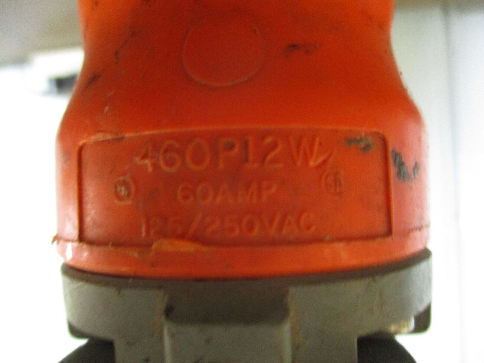 Hubbell Plug 460P12W 60A 125/250V *No Bushing* Used
