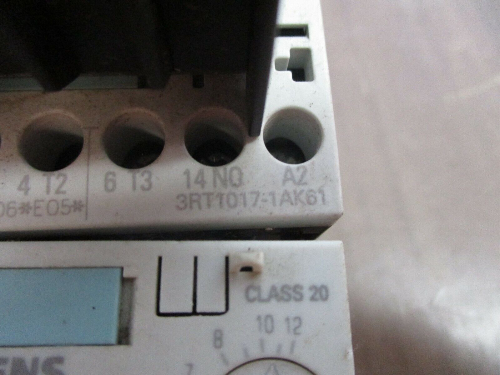 Siemens Starter 3RT1017-1AK61 / 3RB1016-2SBO 120V Coil Trip: 3-12A Used