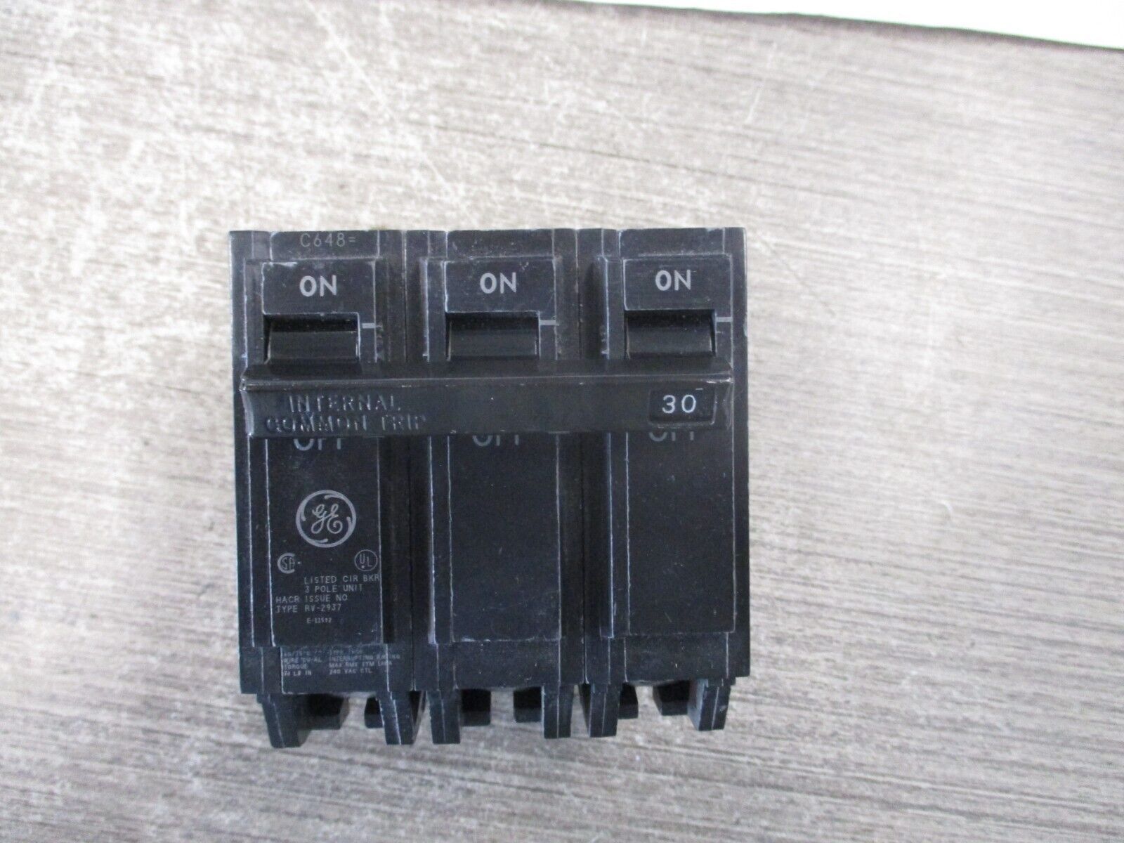 GE Bolt-ON Circuit Breaker THQB 320 30 30A 240V 3P Used