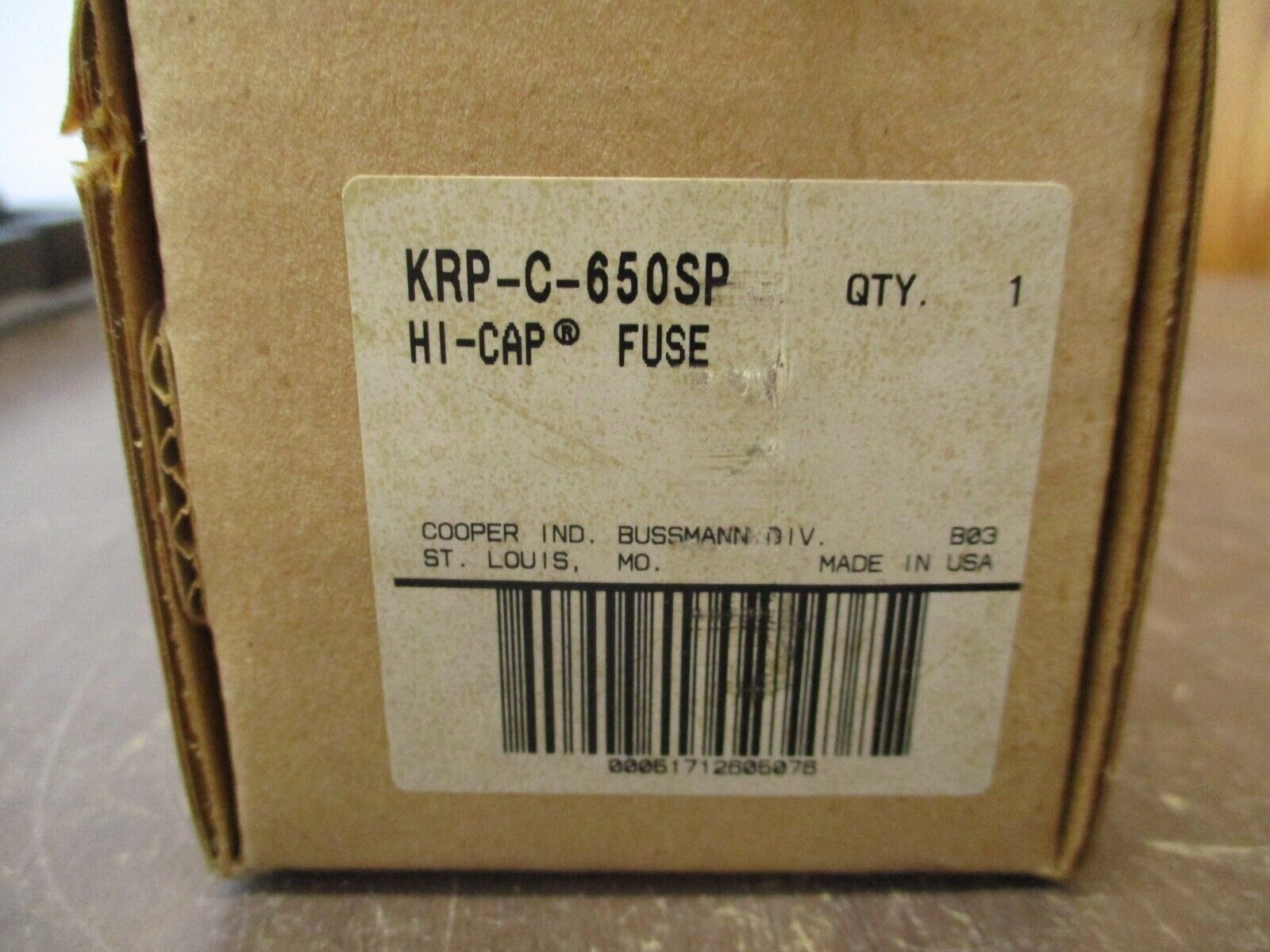 Cooper Bussmann Hi-Cap Fuse KRP-C-650SP 650A 600V New Surplus