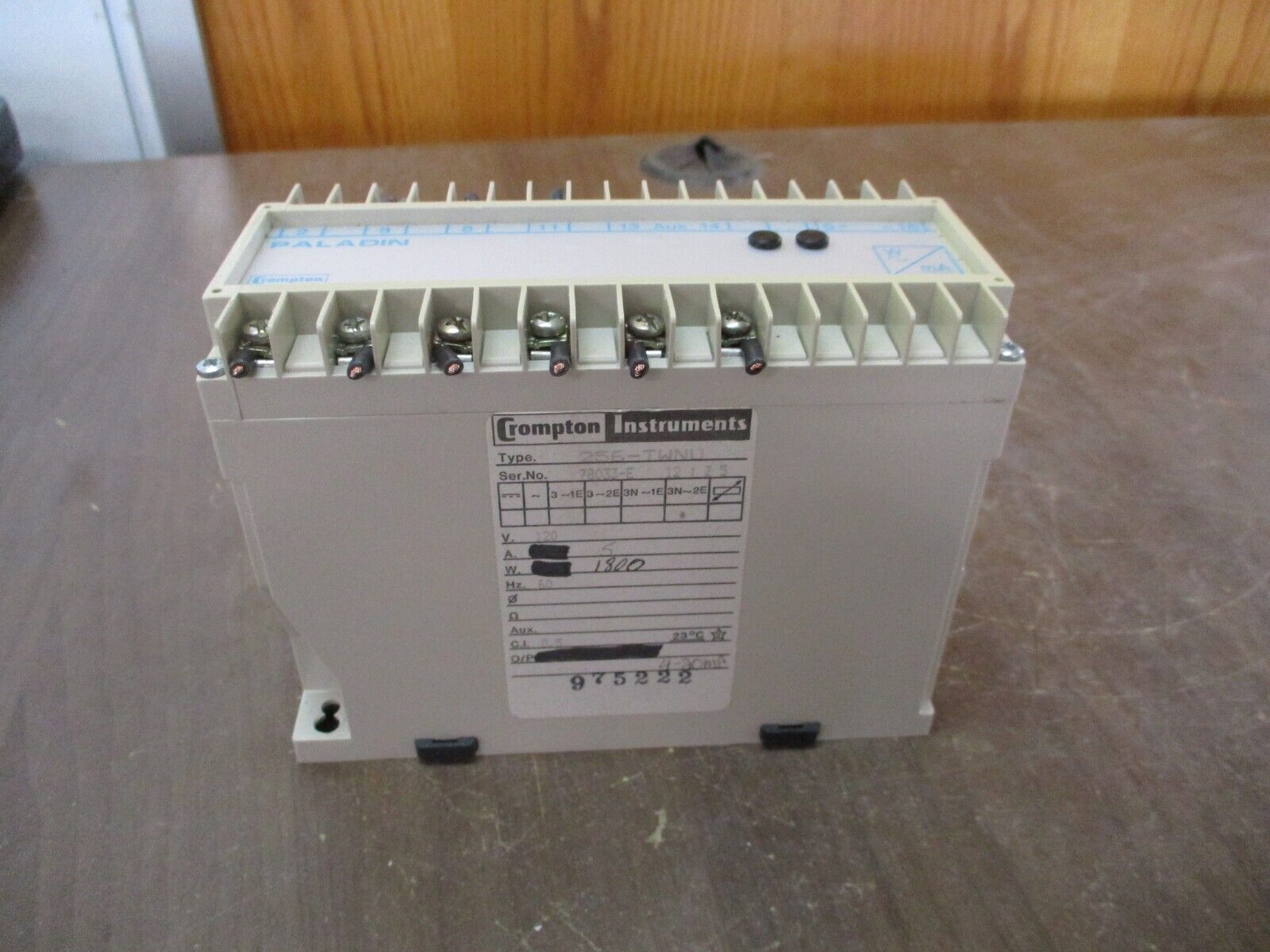 Crompton Paladin Transducer 256-TWNU 120V 60Hz Used