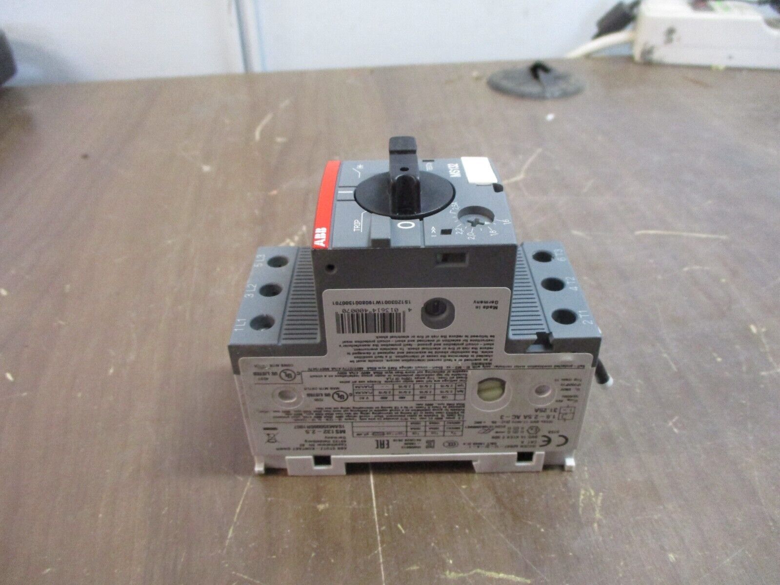 ABB Manual Starter MS132-2.5 Trip: 1.6-2.5A Used