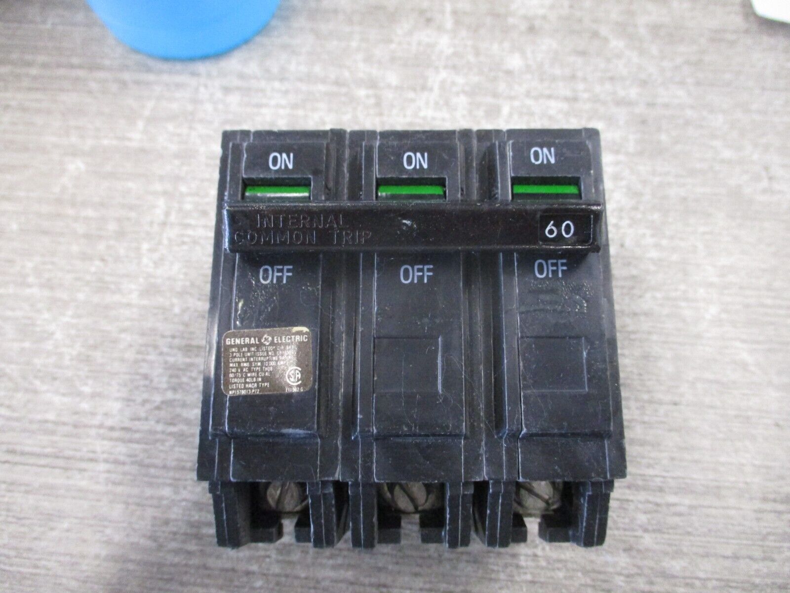 GE Bolt-On Circuit Breaker THQB 320 60 60A 240V 3P Used