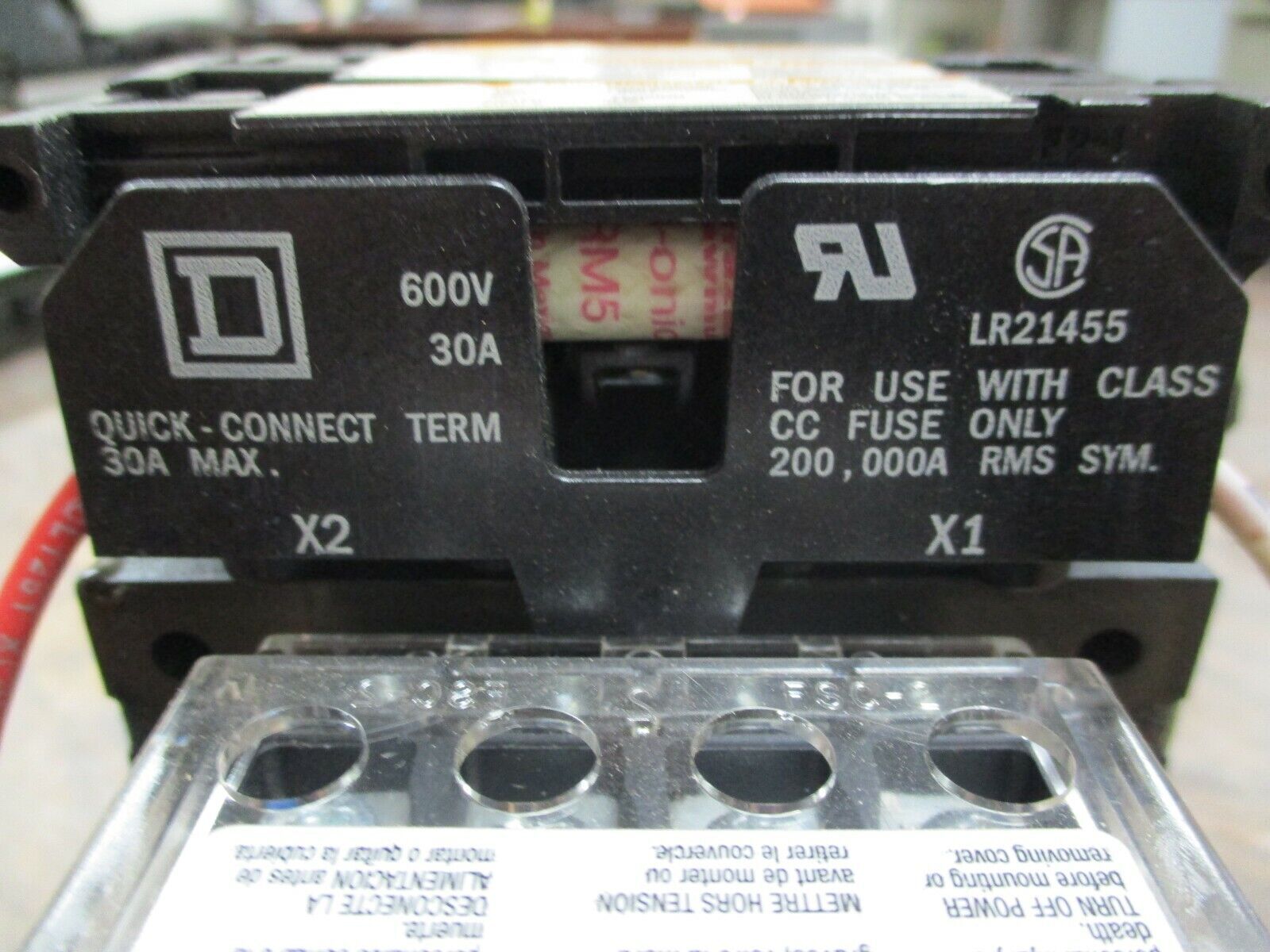 Square D Transformer 9070TF100D19 0.100KVA Pri:208-480V Sec: 24V 50/60Hz Used